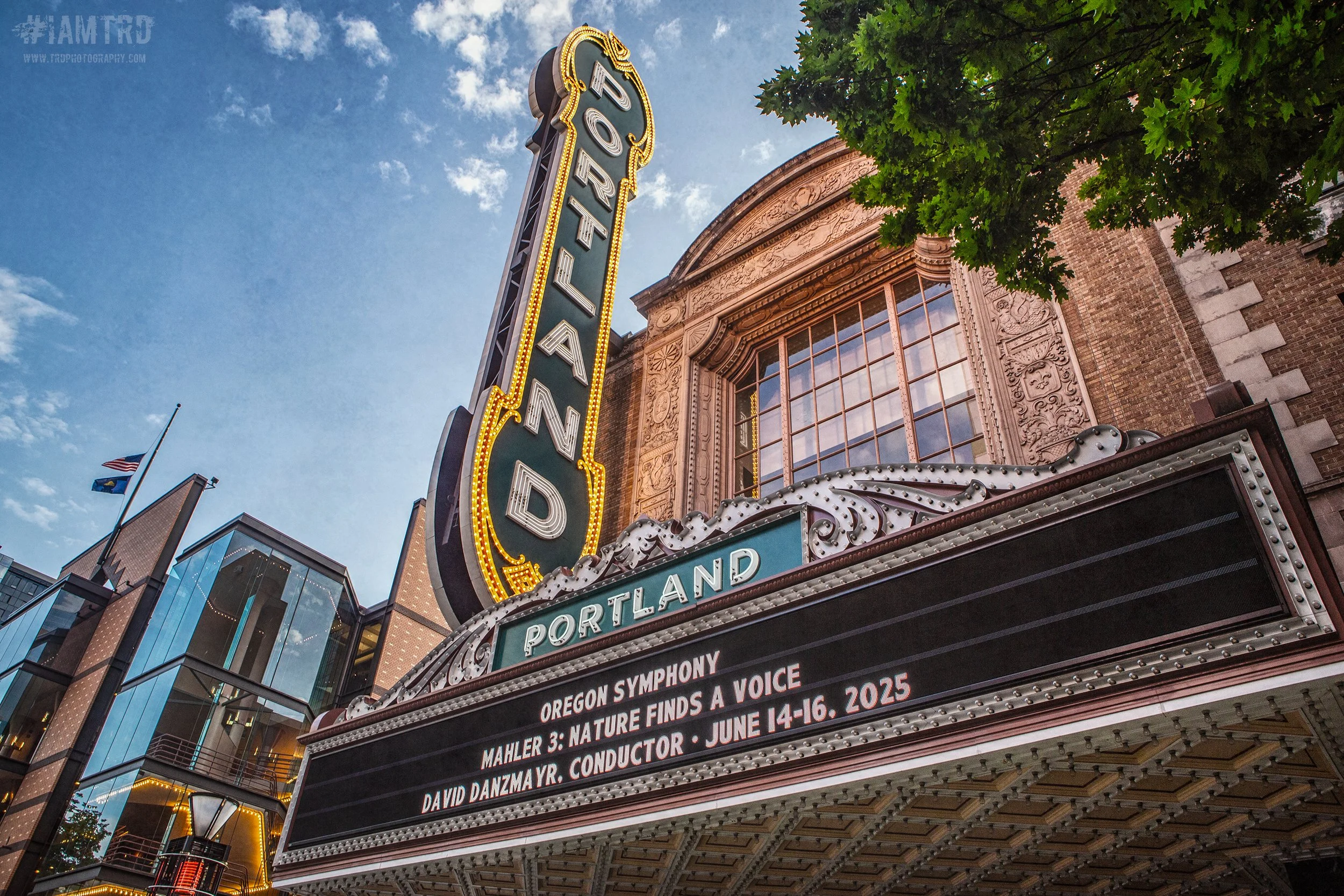 Portland Sign at Arlene Schnitzer Concert Hall - Portland, Oregon
Photographer Ricky Davis of TRD Photography