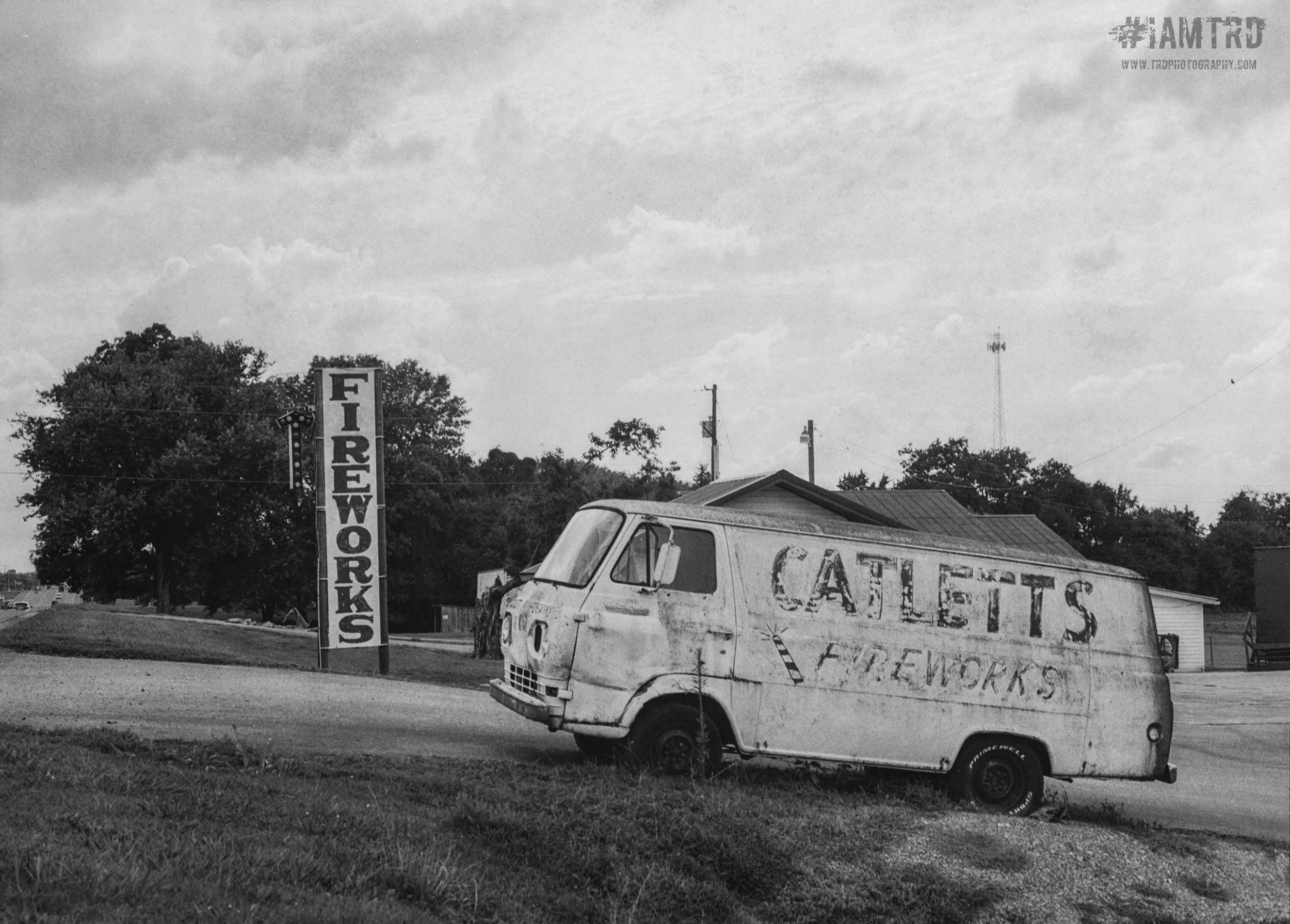 Catletts Fireworks Stand - Vonore, Tennessee area
Kodak Tri X Film Photography 
Photographer Ricky Davis of TRD Photography