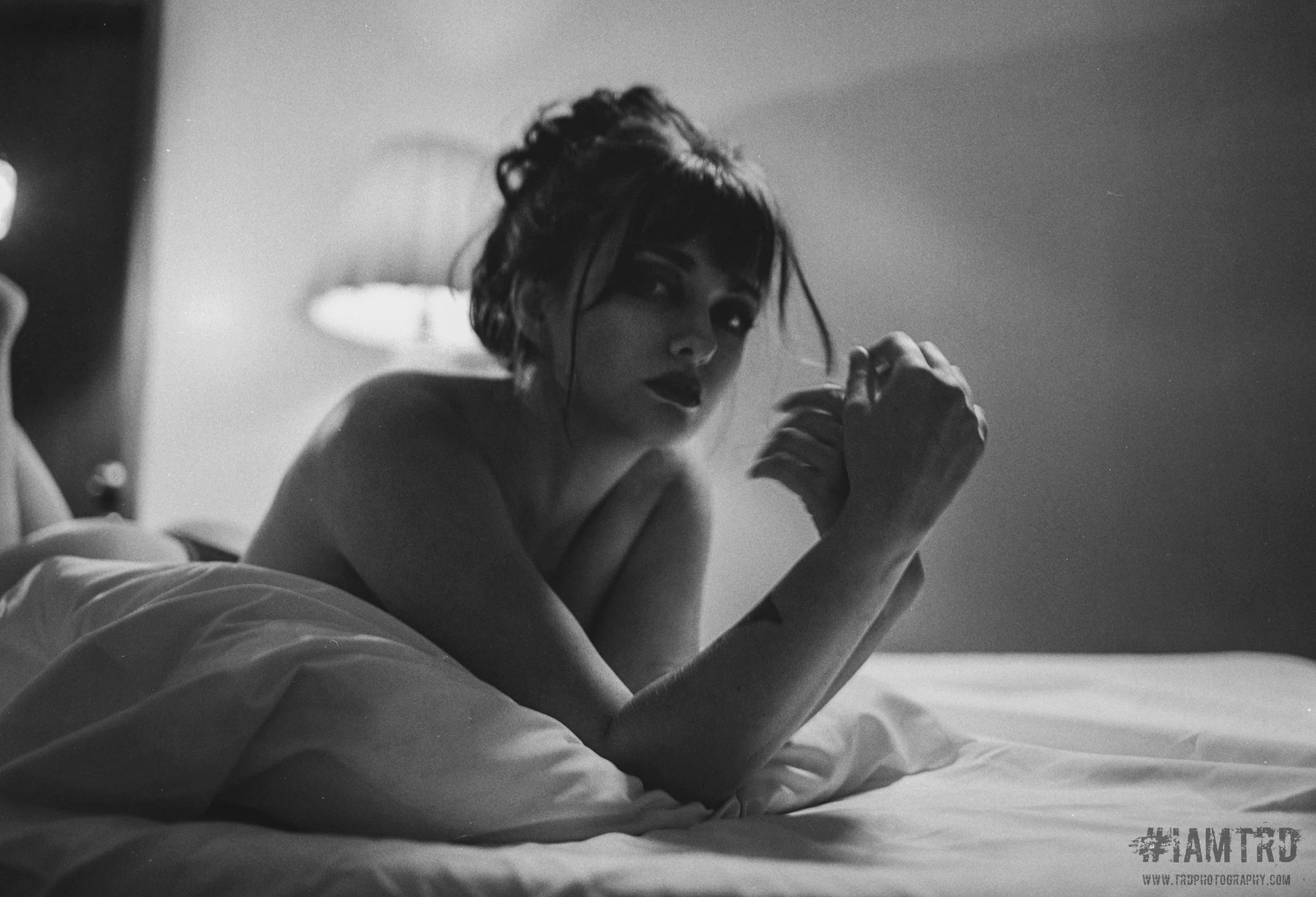 Chattanooga Boudoir Photography - Chattanooga Boudoir Photographer - Film Boudoir Photography - Black and White Boudoir Photography - Photographer Ricky Davis of TRD Photography - Intimate Photography - Vintage Boudoir Photoshoot