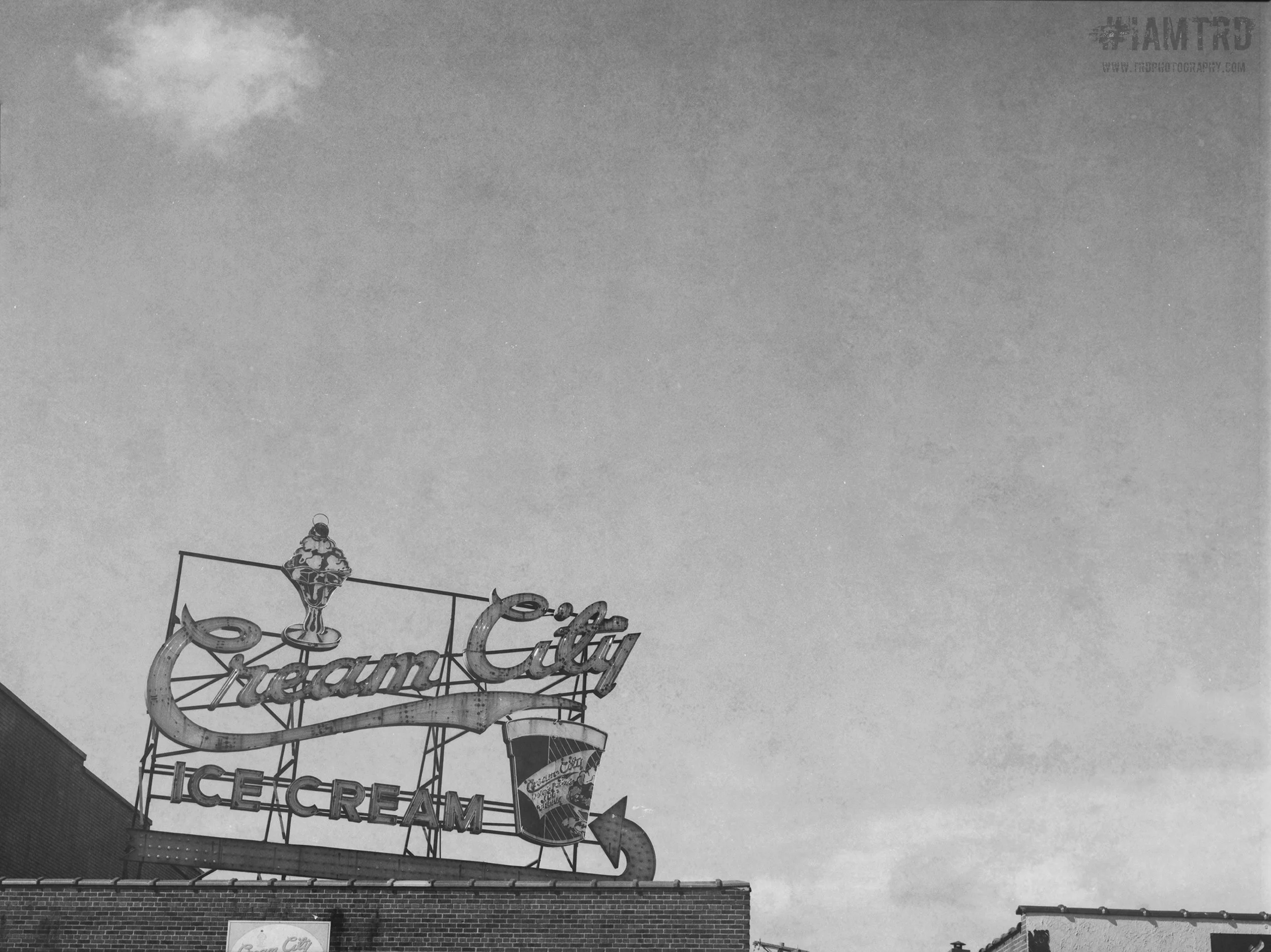 Cream City Ice Cream Sign - Cookeville, Tennessee
Kodak Tri X Film Photography 
Photographer Ricky Davis of TRD Photography