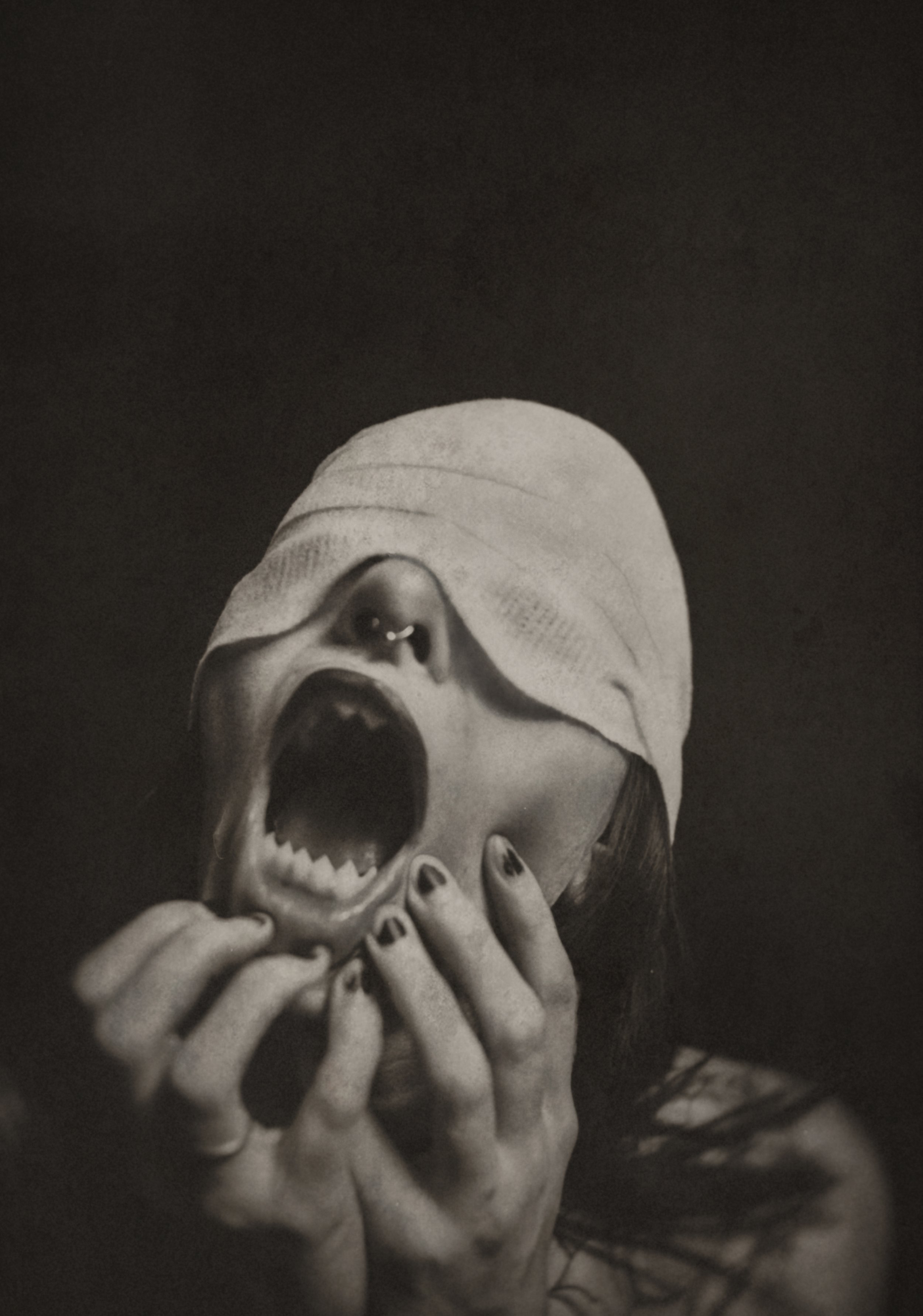 Southern Gothic portrait of woman - southern gothic photography by photographer Ricky Davis of TRD Photography in Chattanooga, TN. Sepia toned film photography