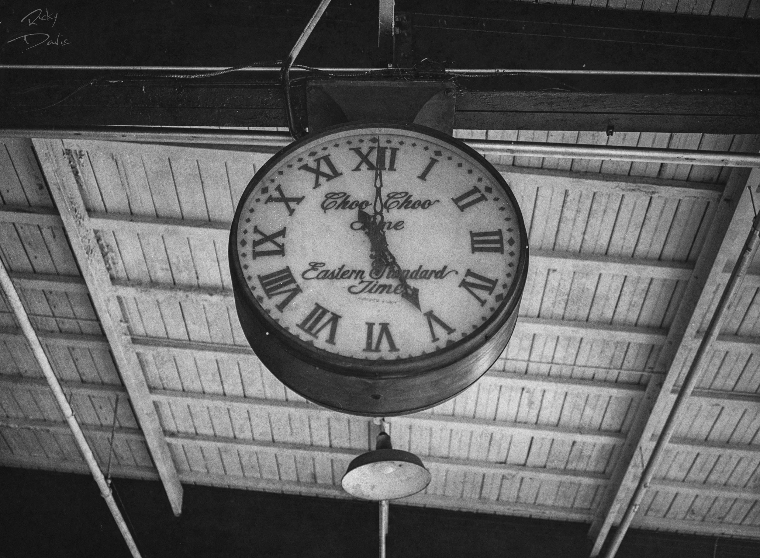 Clock at Chattanooga Choo Choo - Chattanooga, Tennessee 
Kodak Tri X Film Photography 
Photographer Ricky Davis of TRD Photography