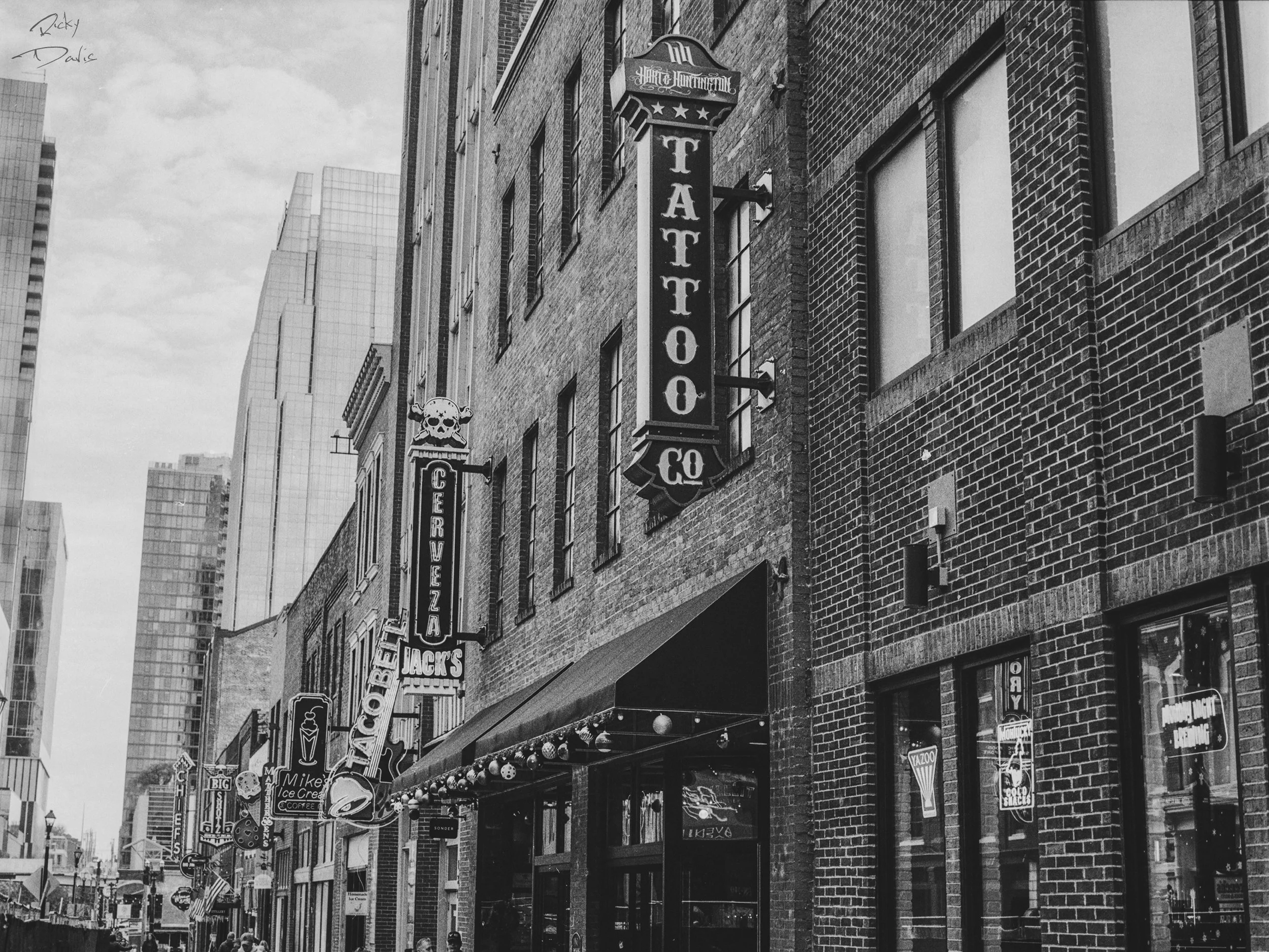 Tattoo Sign - Nashville, Tennesee
Kodak Tri X Film Photography 
Photographer Ricky Davis of TRD Photography