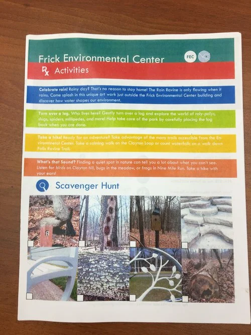 Frick Environmental Center Parks Rx Literature