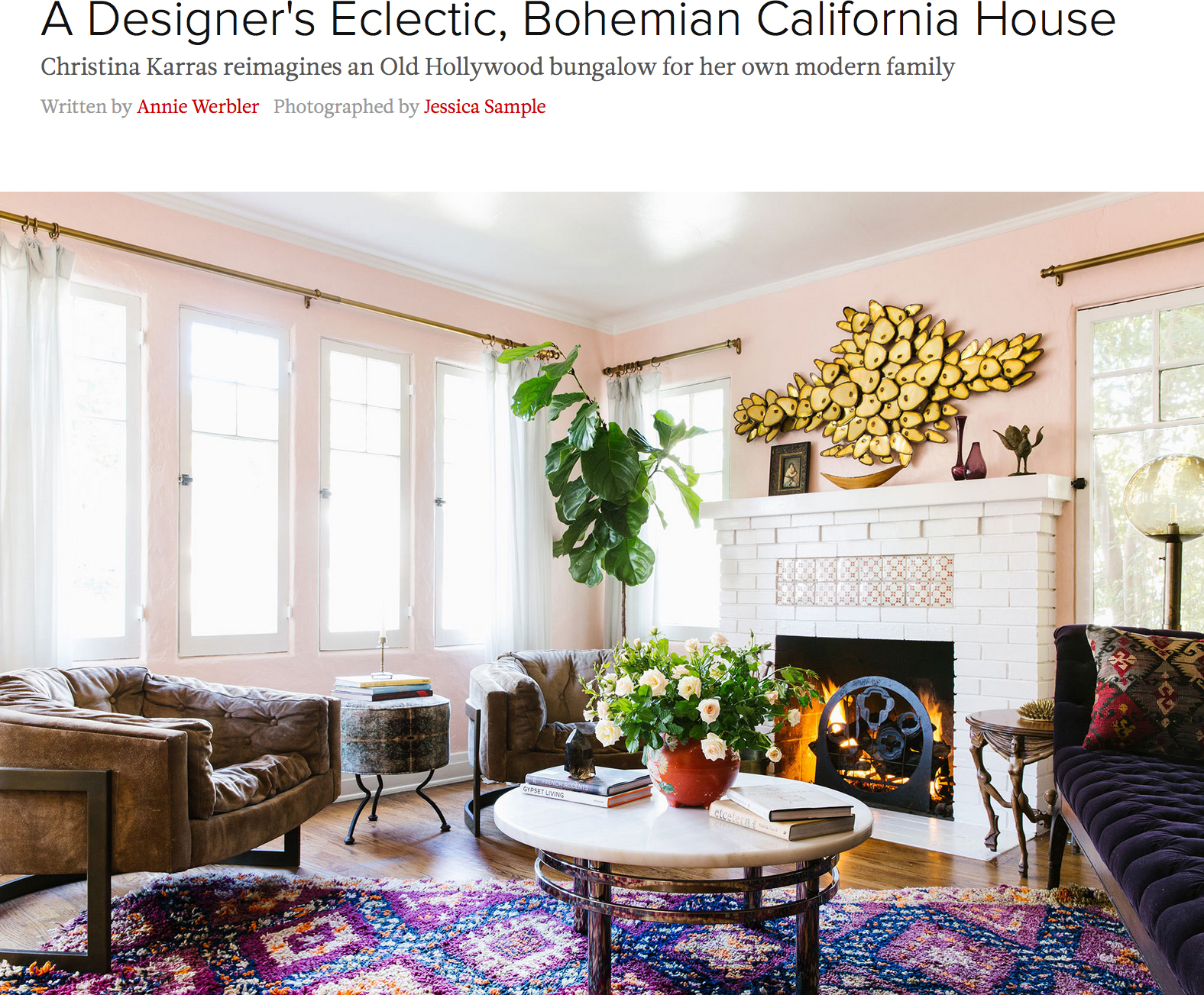  A Designer's Eclectic, Bohemian California House 