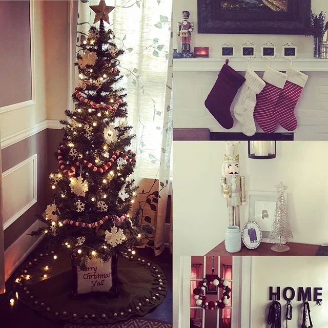 Christmas is Up, Football in On! #merryandbright #wareagle #ilovetheholidays