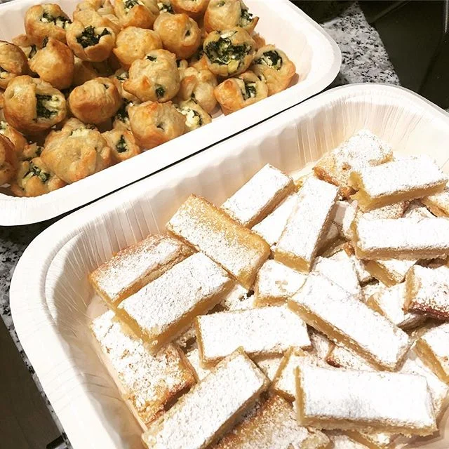 When your husband volunteers you to make something for a work potluck...Spinach puffs and lemon bars for days. #ilovebaking