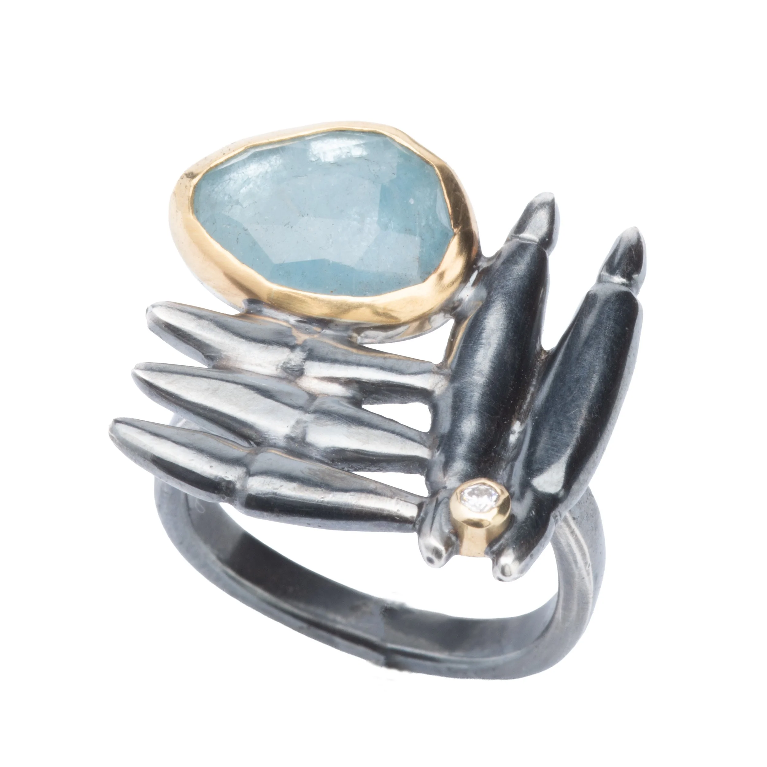 Monzo ring in Aqua