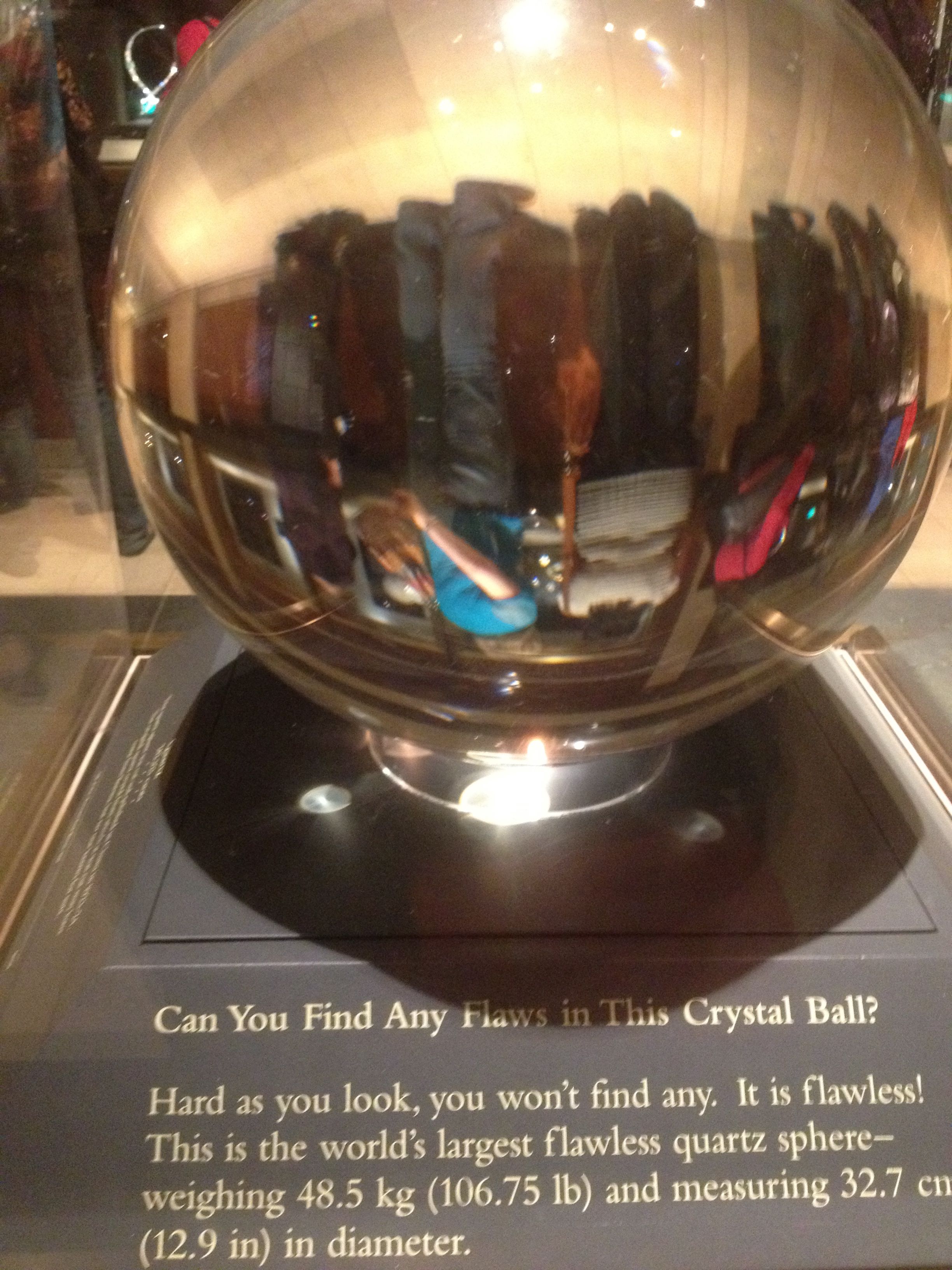 This clear crystal ball is phenomenal...flawless! This is very rare.