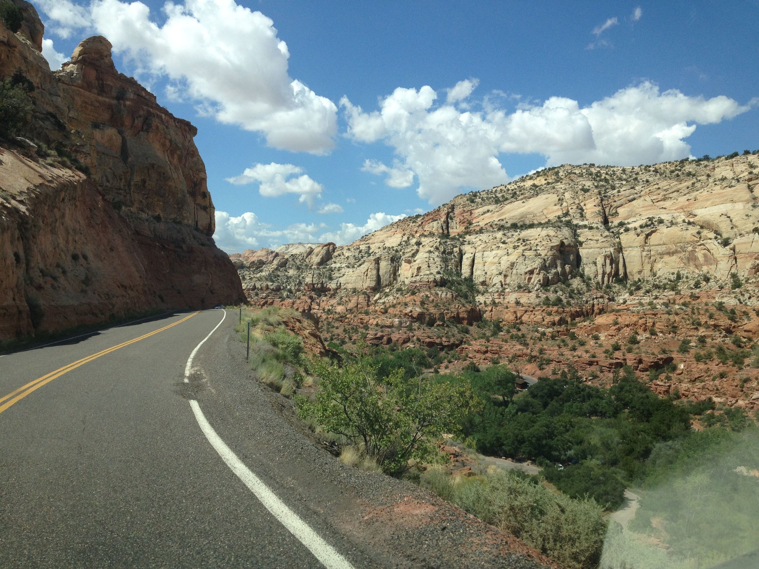 -respite between shows. The road between Bryce Canyon and Escalante in Utah. 