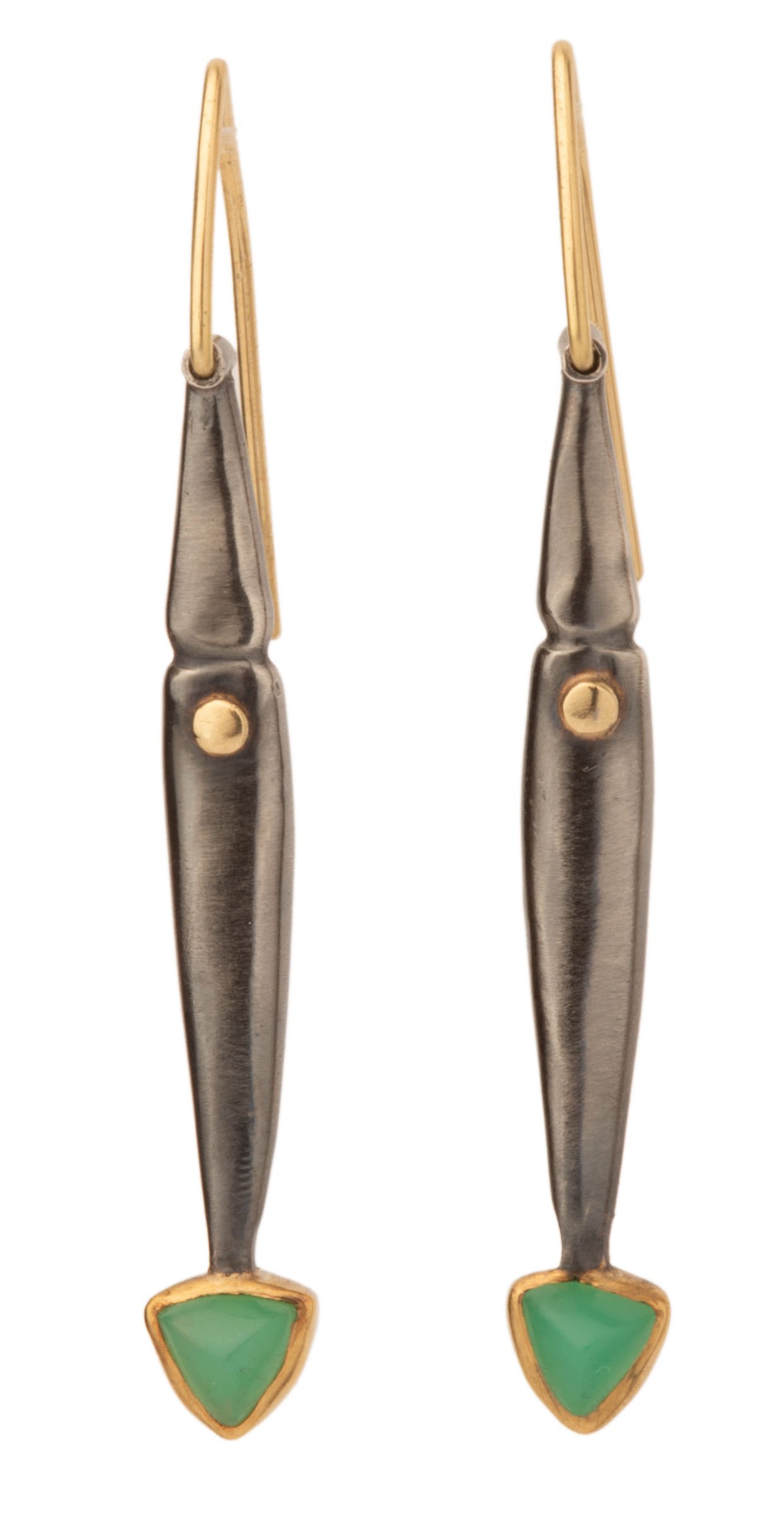 R- Pod earrings in Green/Chrysoprade