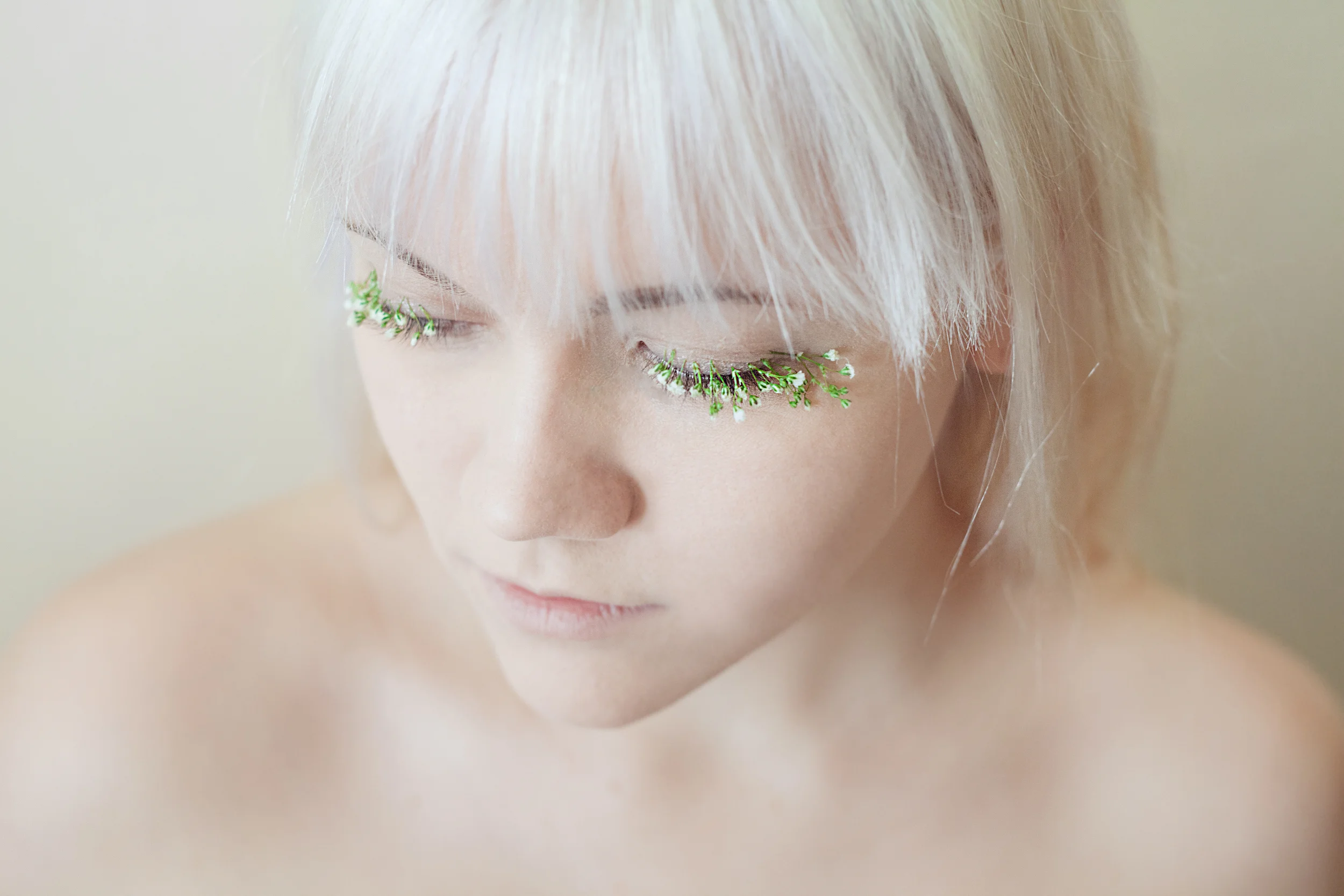& Emma let me glue flowers to her eyelashes.