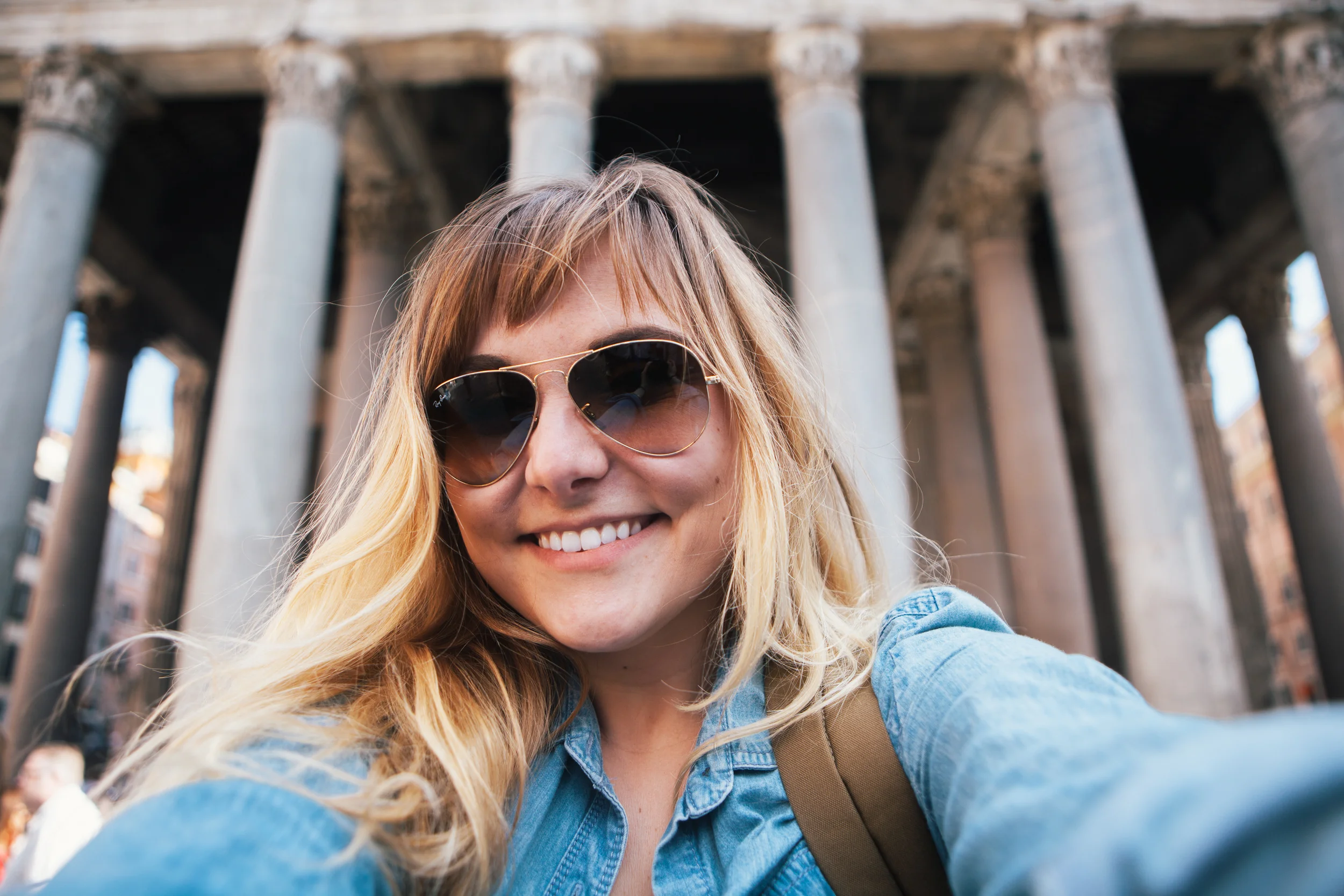 Pantheon selfie!!!! After I cried my eyes out because I was so happy to be there.