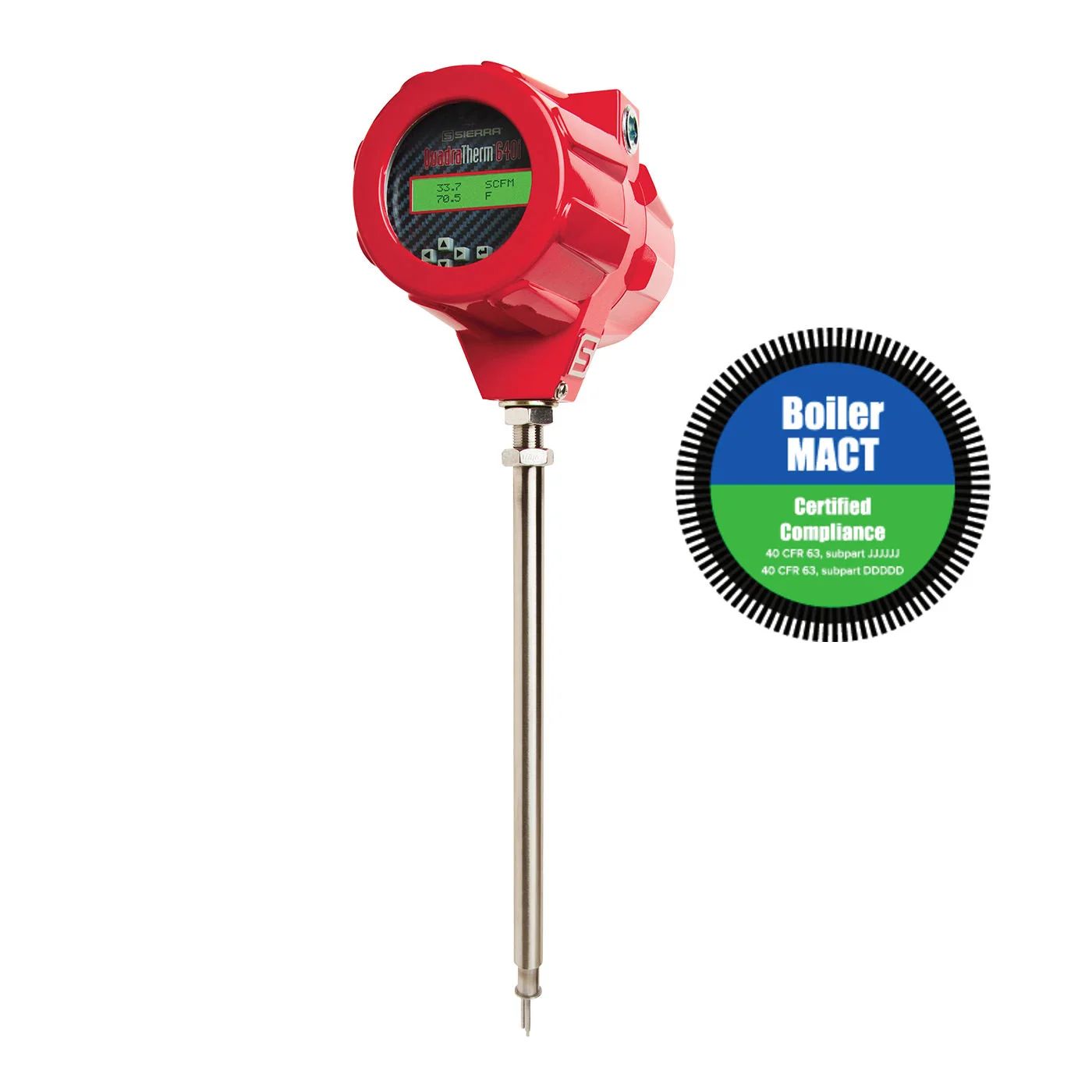 Thermal Insertion Mass Flow Meter - QuadraTherm® 640i