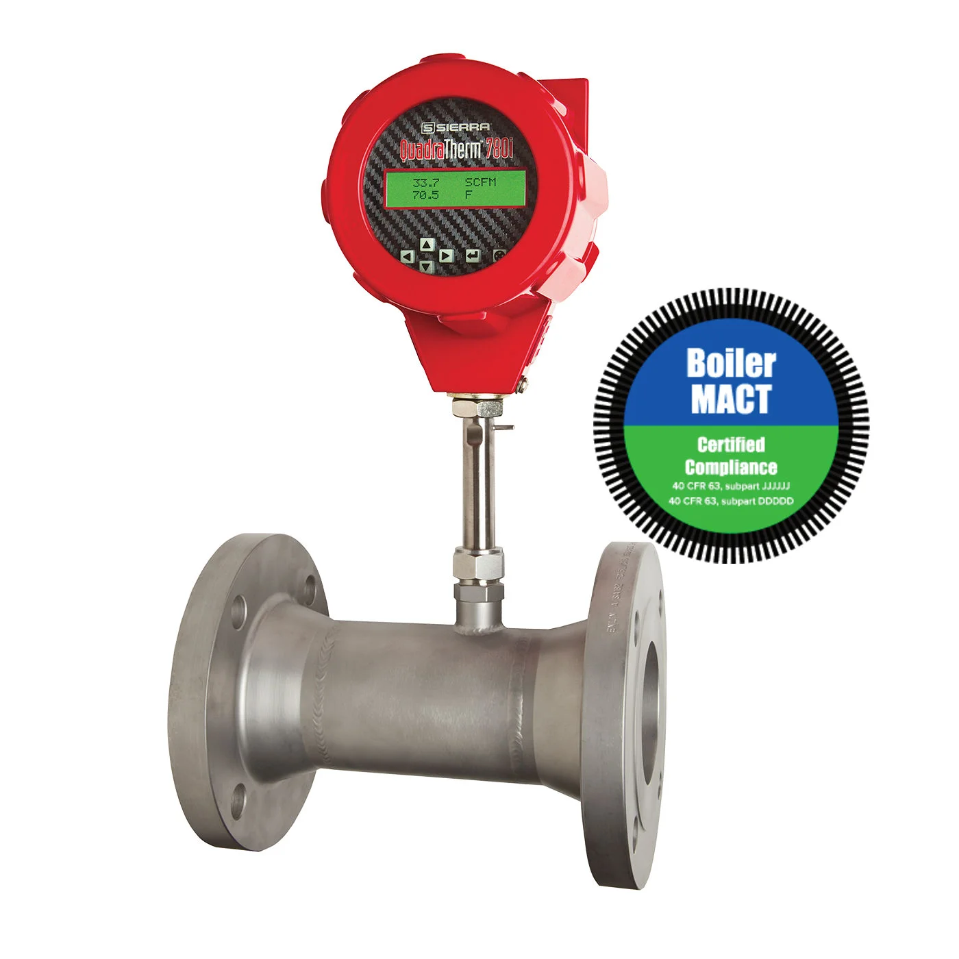 Inline Thermal Mass Flow Meter with Flow Conditioning - QuadraTherm® 780i