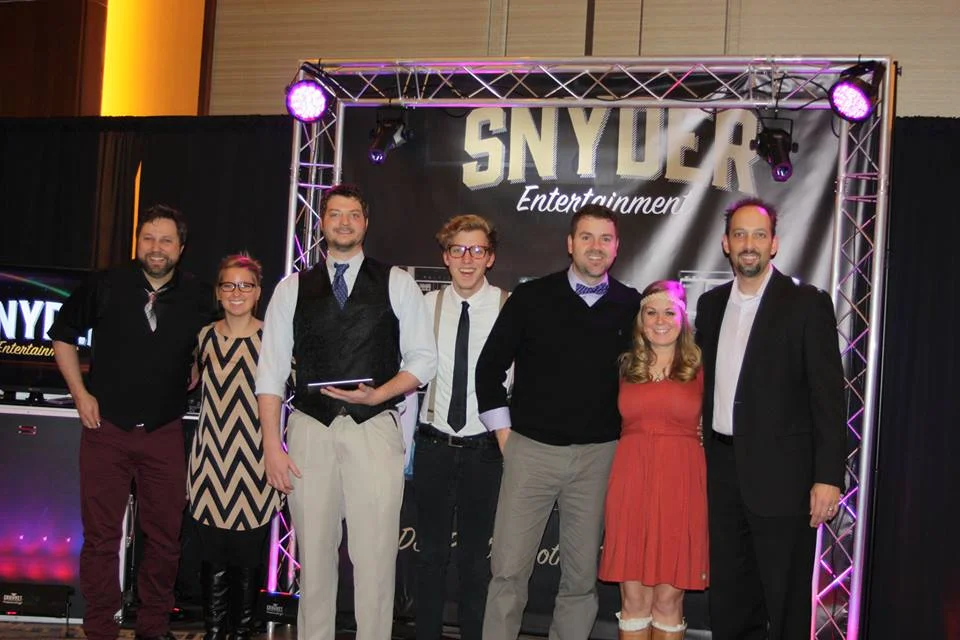 (L to R: Brad Ford, Ashley Harrison, J Clark Anderson, Matt Morris, Brian Snyder, Ashley Snyder, and Thames Jackson) 