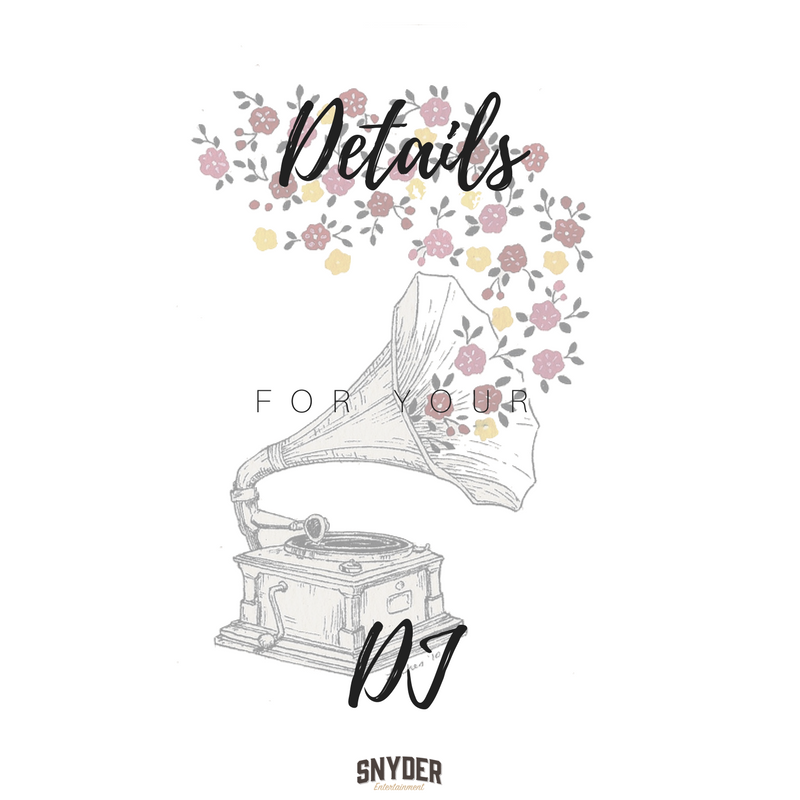 Nashville DJ Diaries | Details to Share with Your Wedding DJ