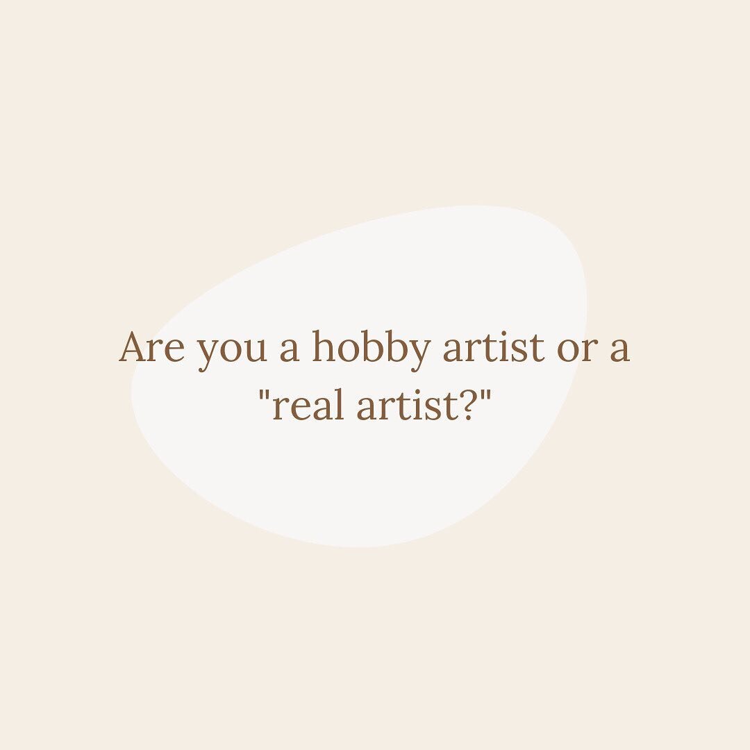 Post 1 of 2: Is it ok to call yourself an artist if you're not making much money from it yet? 
⠀⠀⠀⠀⠀⠀⠀⠀⠀
What separates the &quot;real artists&quot; from the &quot;hobbyists?&quot;
⠀⠀⠀⠀⠀⠀⠀⠀⠀
The answer: mindset. 
Ask yourself:
-Is it my goal to becom