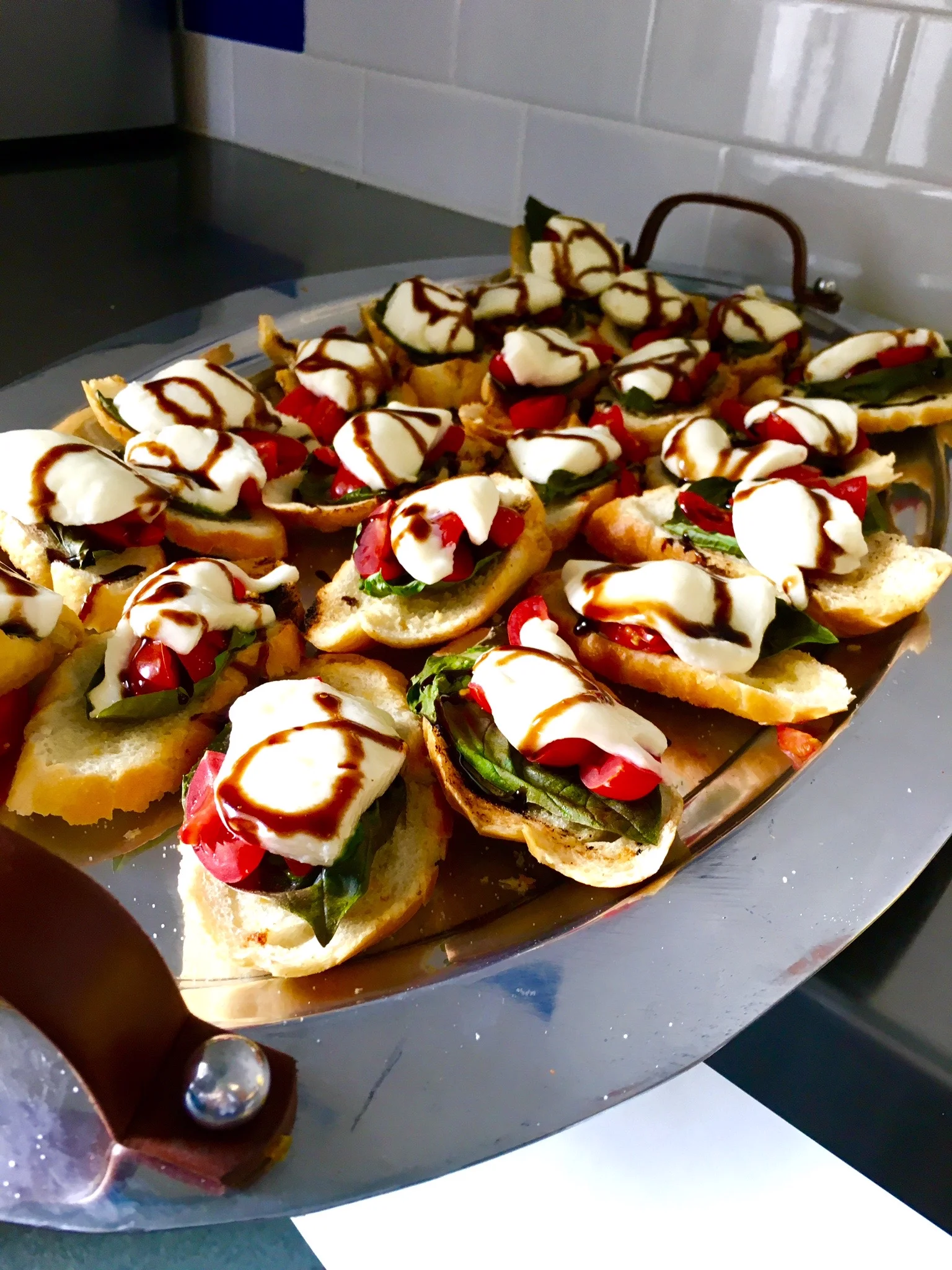 Tomato, Mozzarella, & Basil Bruschetta 