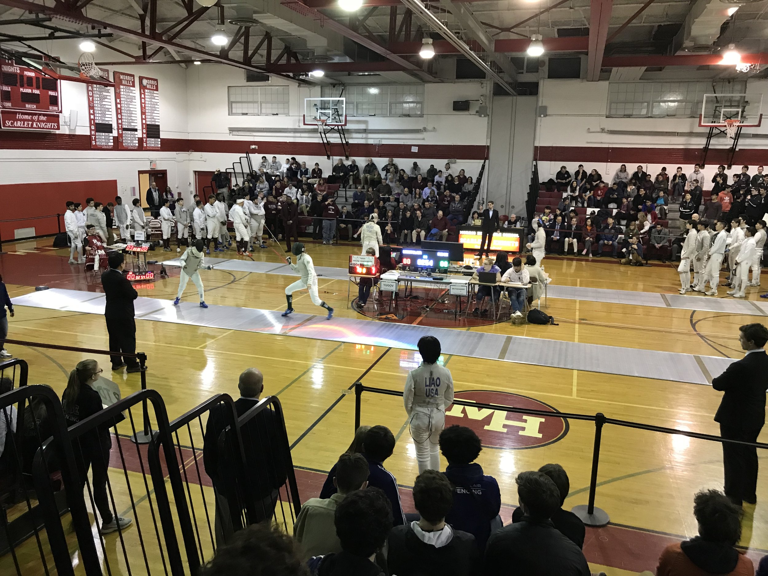 Girls team championship vs. Ridge @ Morris Hills, 26 Feb 2019