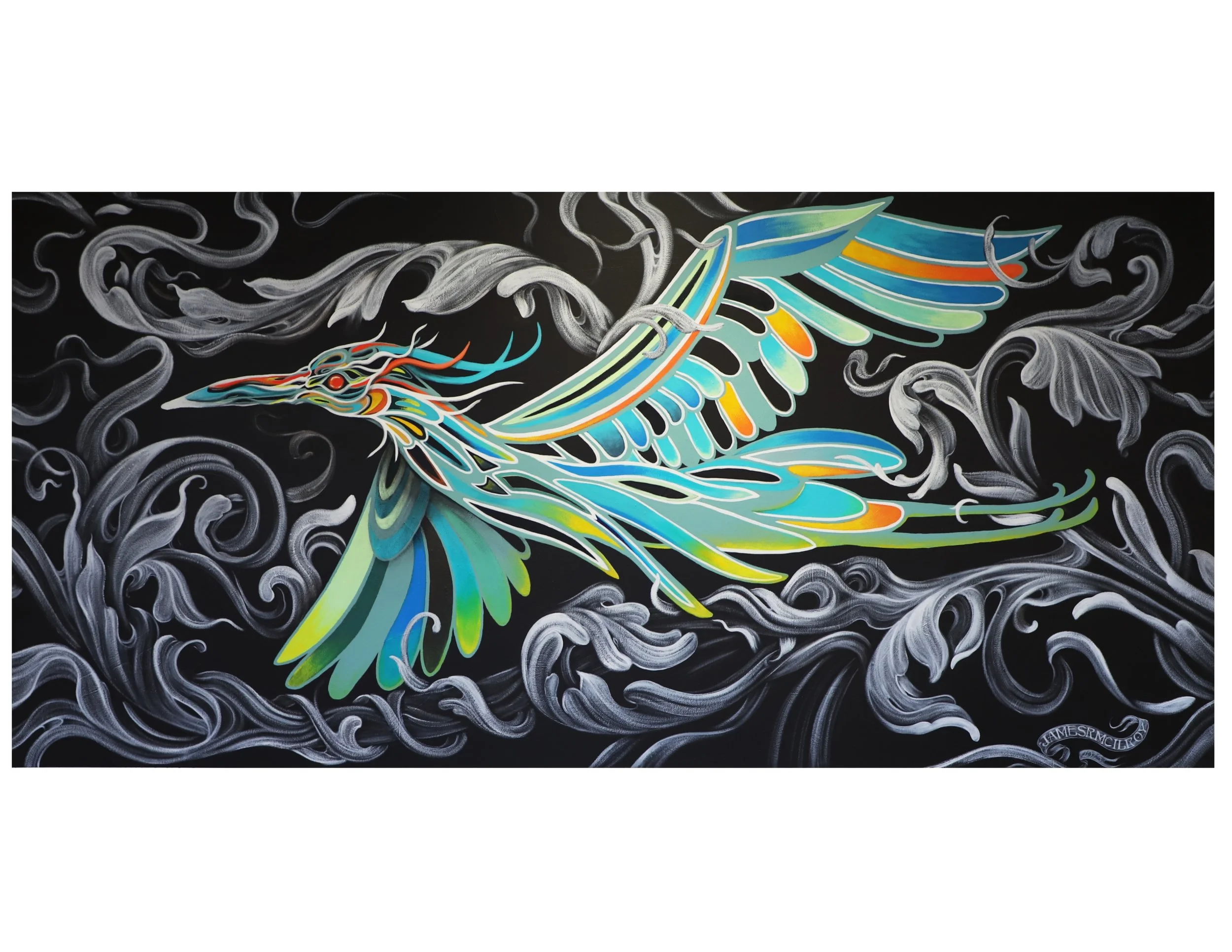 ARCHETYPAL HERON - ARCHITYPAL SYMBIOSIS MURAL - STATE UNIVERSITY COLLEGE AT ONEONTA