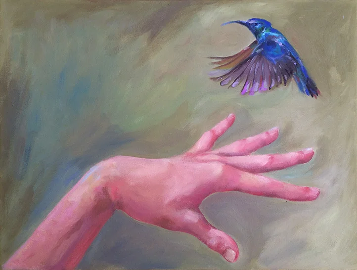 Hummingbird 3 — Oil on canvas, 18in x 24in