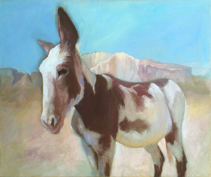 Lajitas Mule 1 — Oil on canvas, 20in x 24in