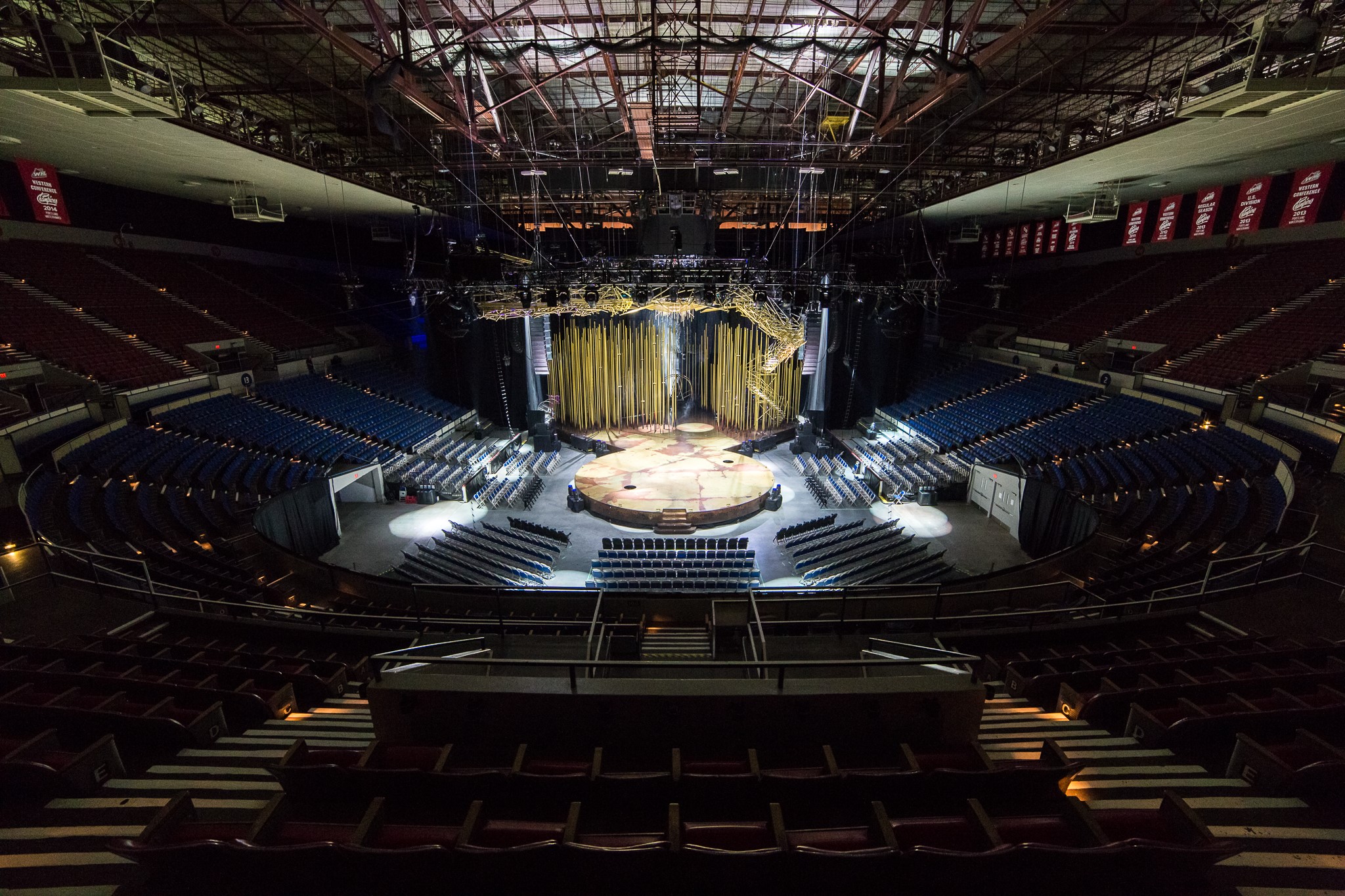Cirque du Soleil Stage and Rigging in the Veterans Memorial Coliseum. Photo: Justin Brady