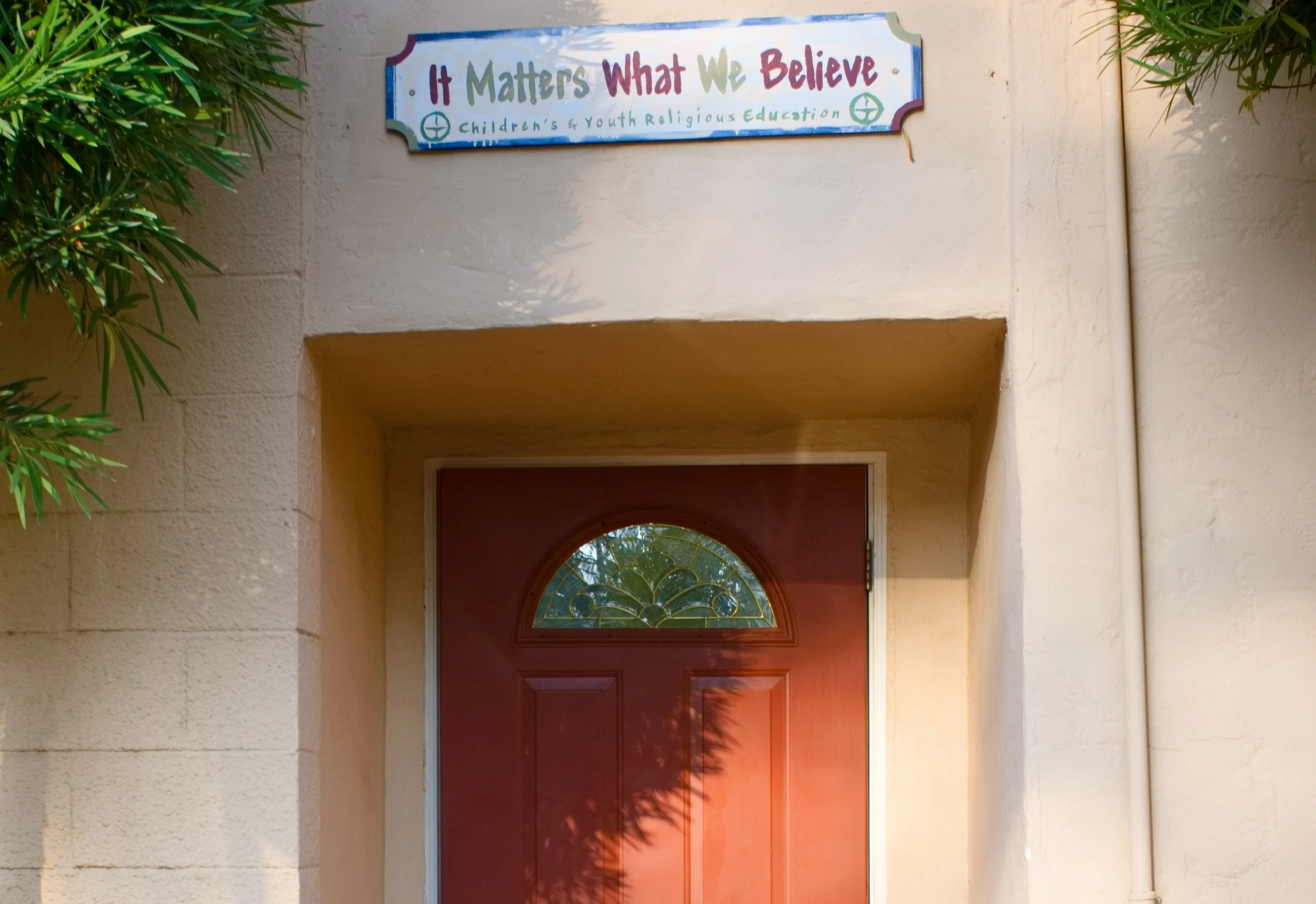 Entrance to the Religious Education Classrooms