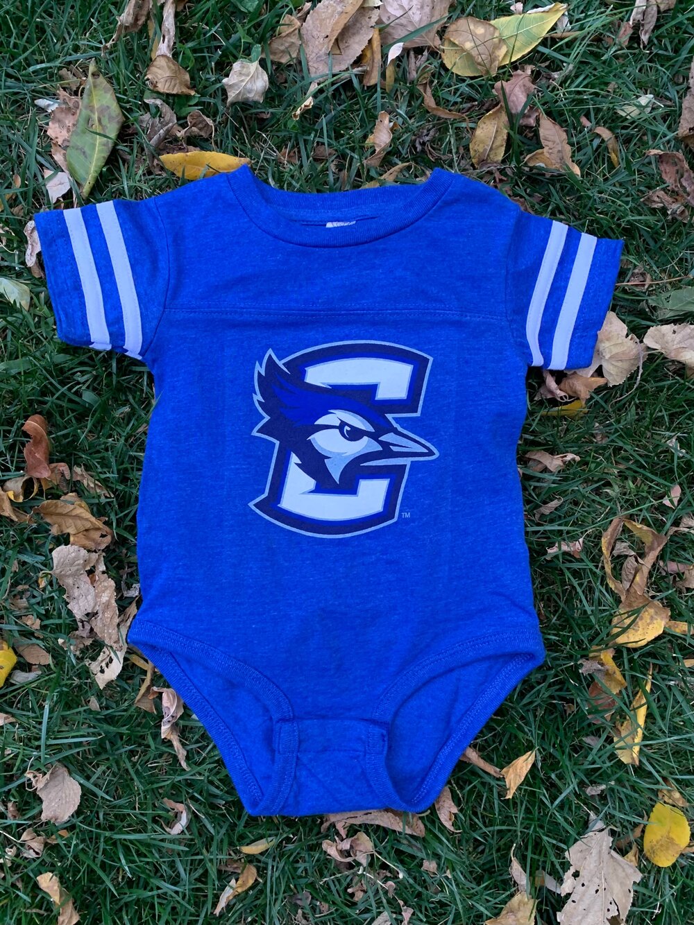 Infant Blue Creighton Bluejays Stripes On Sleeve T-Shirt