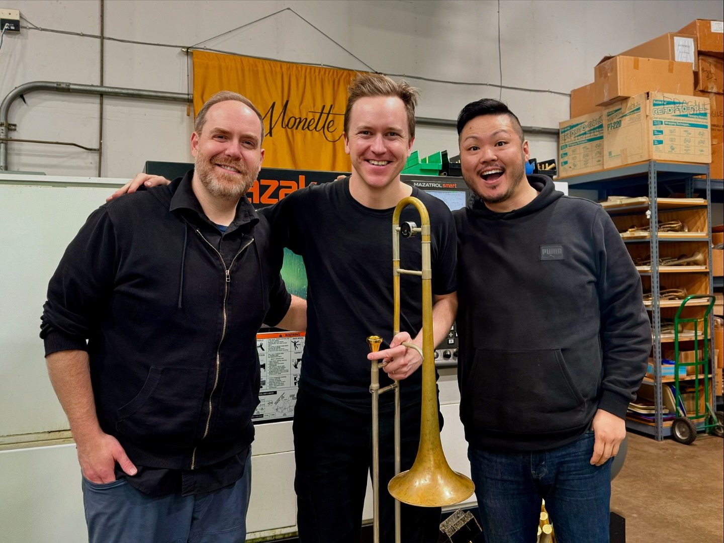 Always a joy to stop by the @monettetrumpets factory when passing through Portland!

I have a been playing their trombone mouthpieces for 15+ years, and it&rsquo;s always an illuminating experience to learn about their manufacturing process first han