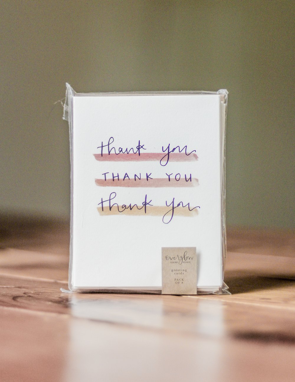 custom calligraphy & wedding invitations in portland, oregon | thank you  mixed box - 8 cards — everglow handmade | rachel larsen