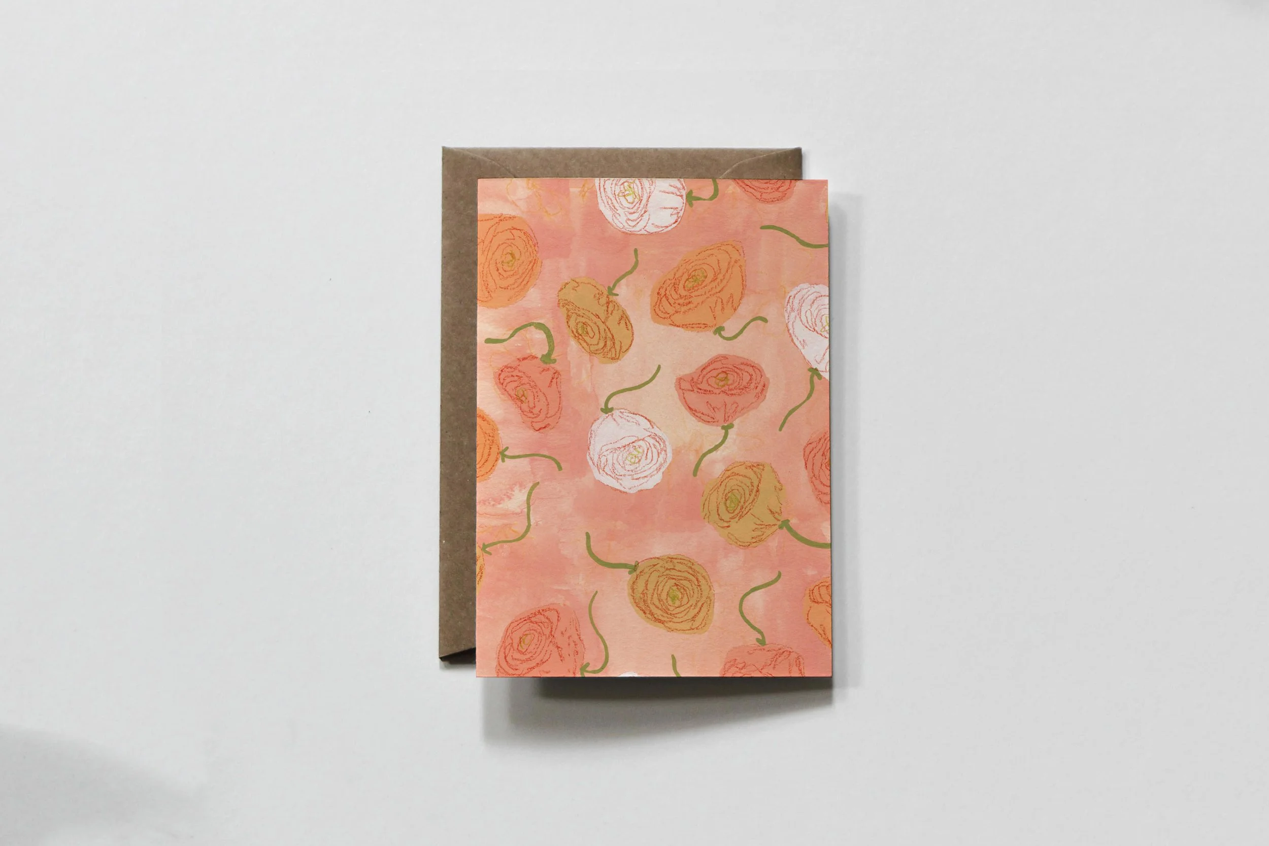PEACHY PATTERN TINY CARD