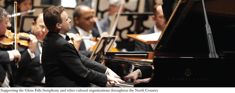 Man playing piano at the Glans Falls Symphony