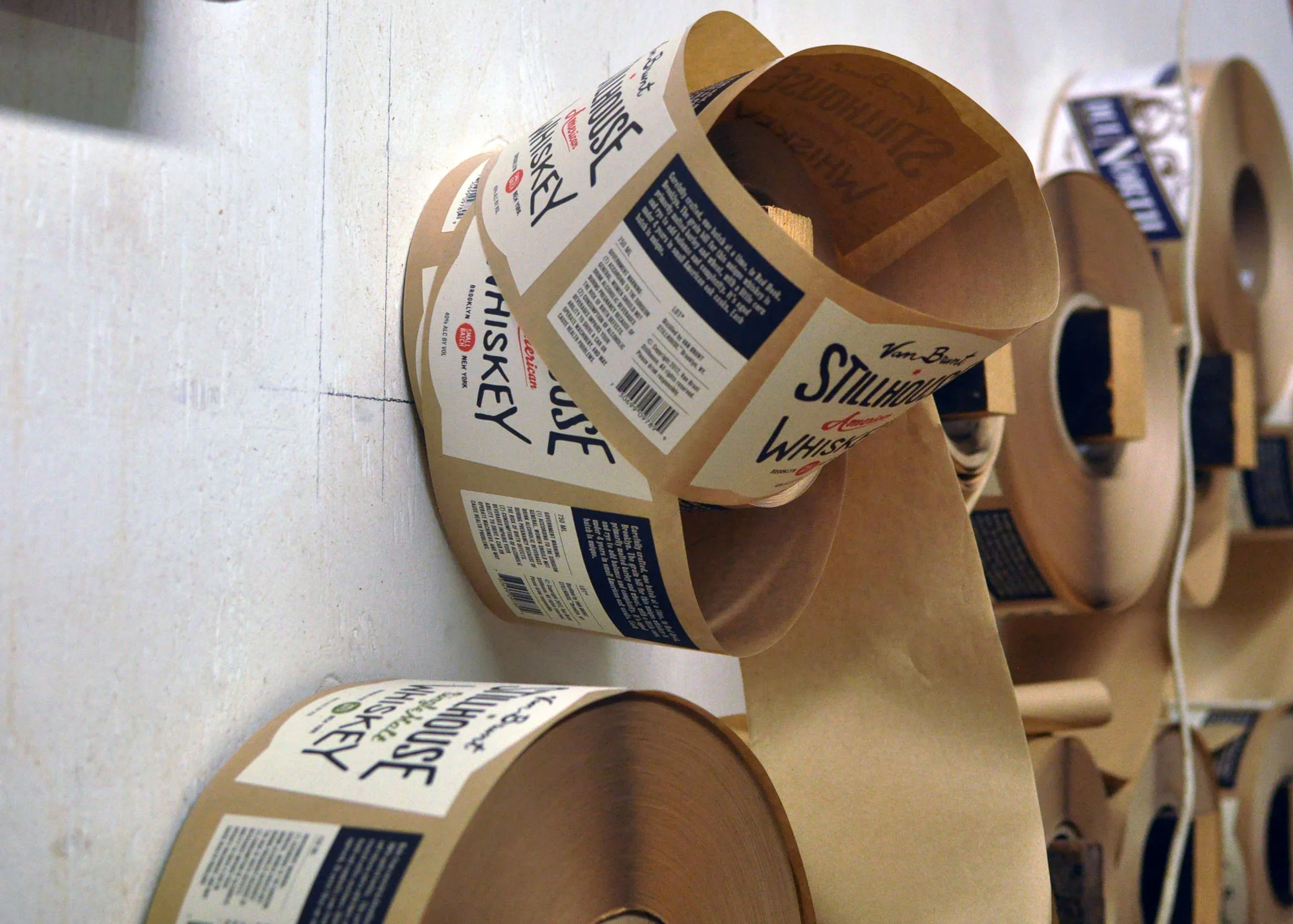 Van Brunt Stillhouse whiskey labels