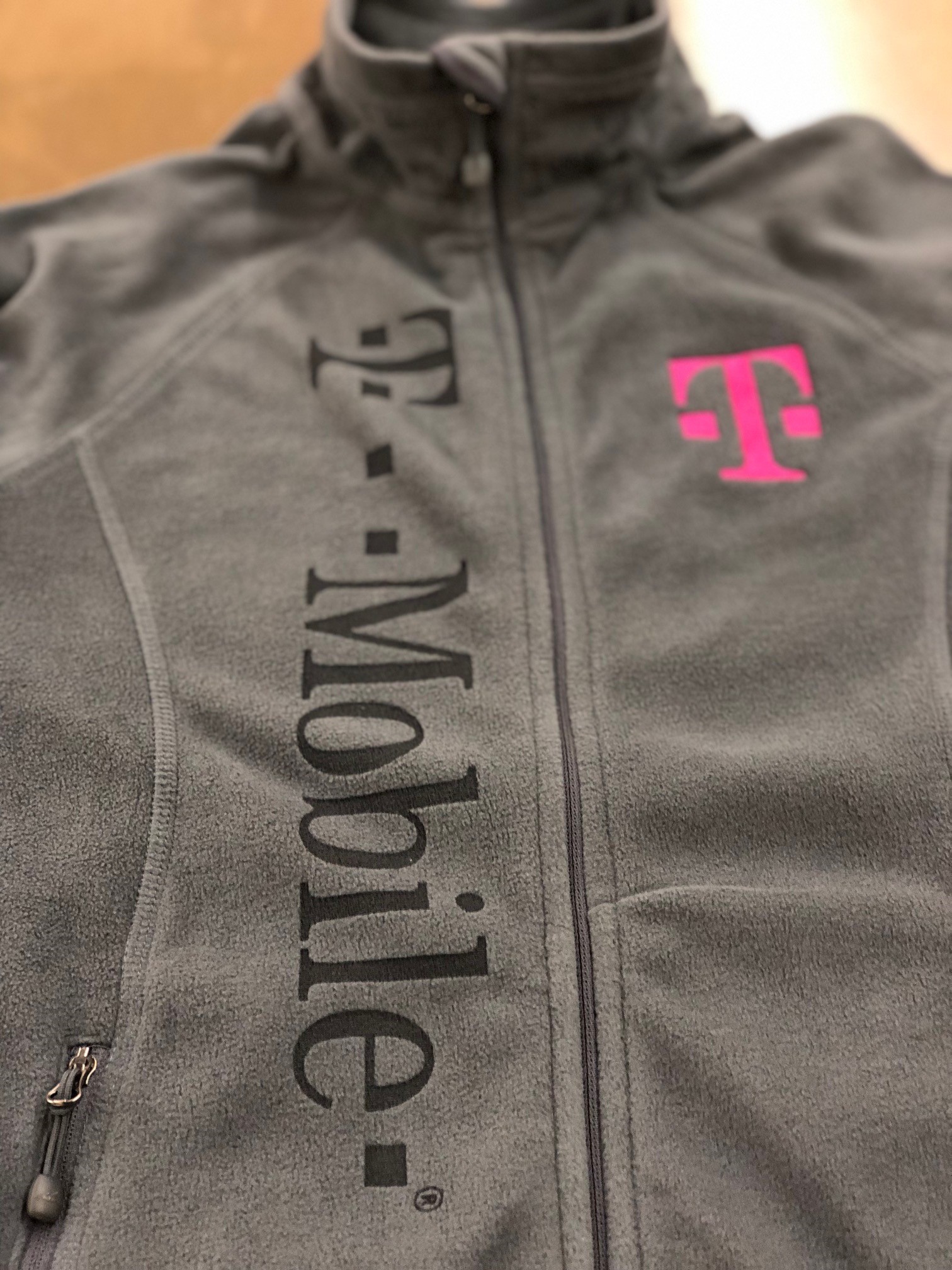 Laser Etched and Embroidered Fleece Jacket For T-Mobile