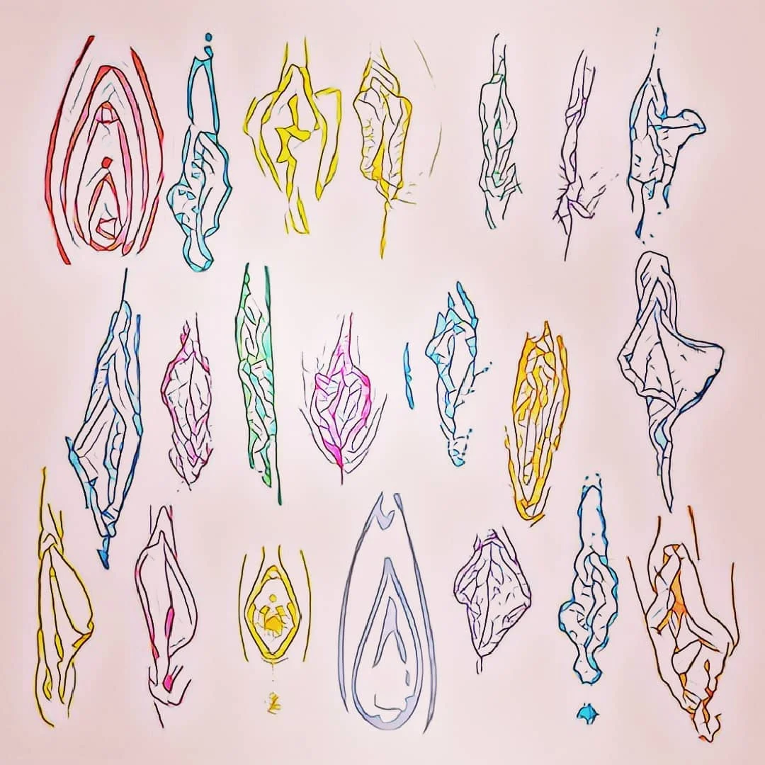 Arte abstrata ou diferentes tipos de vulvas?