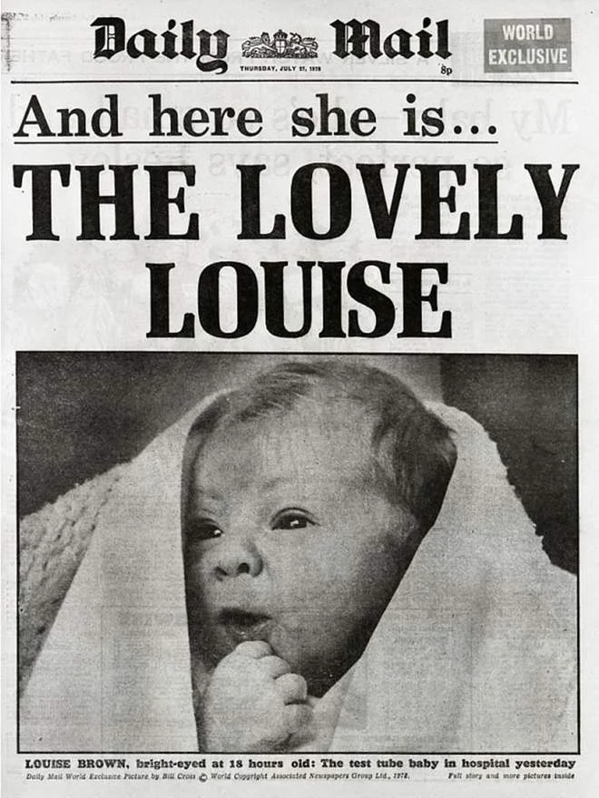 Capa do jornal britânico "Daily Mail" em 25/07 de 1978.