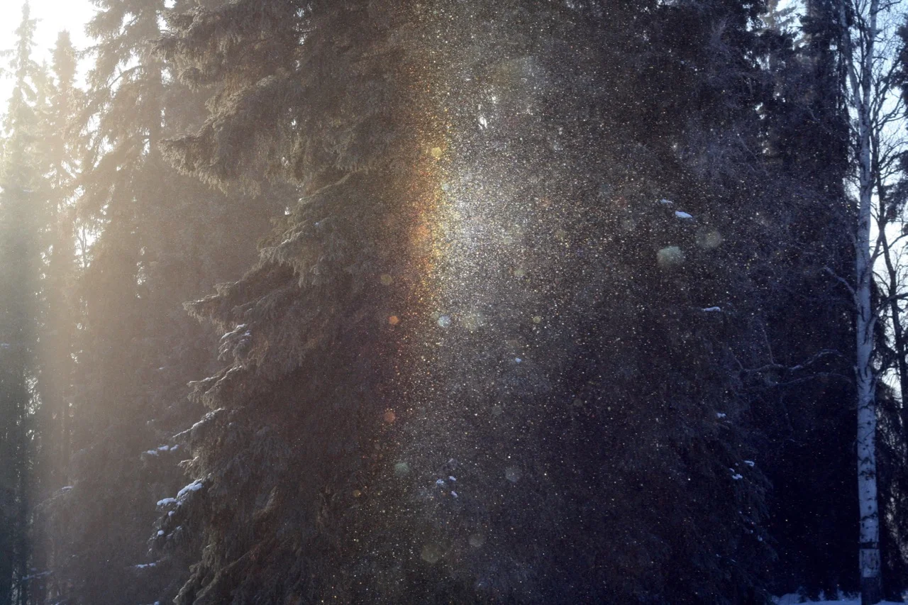 Glowing Ice Fog - Diamond Dust