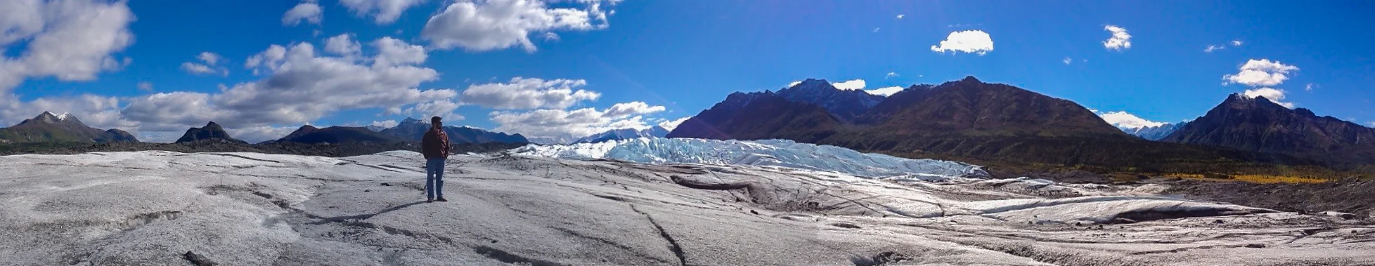 Ståendes på Matanuska Glacier