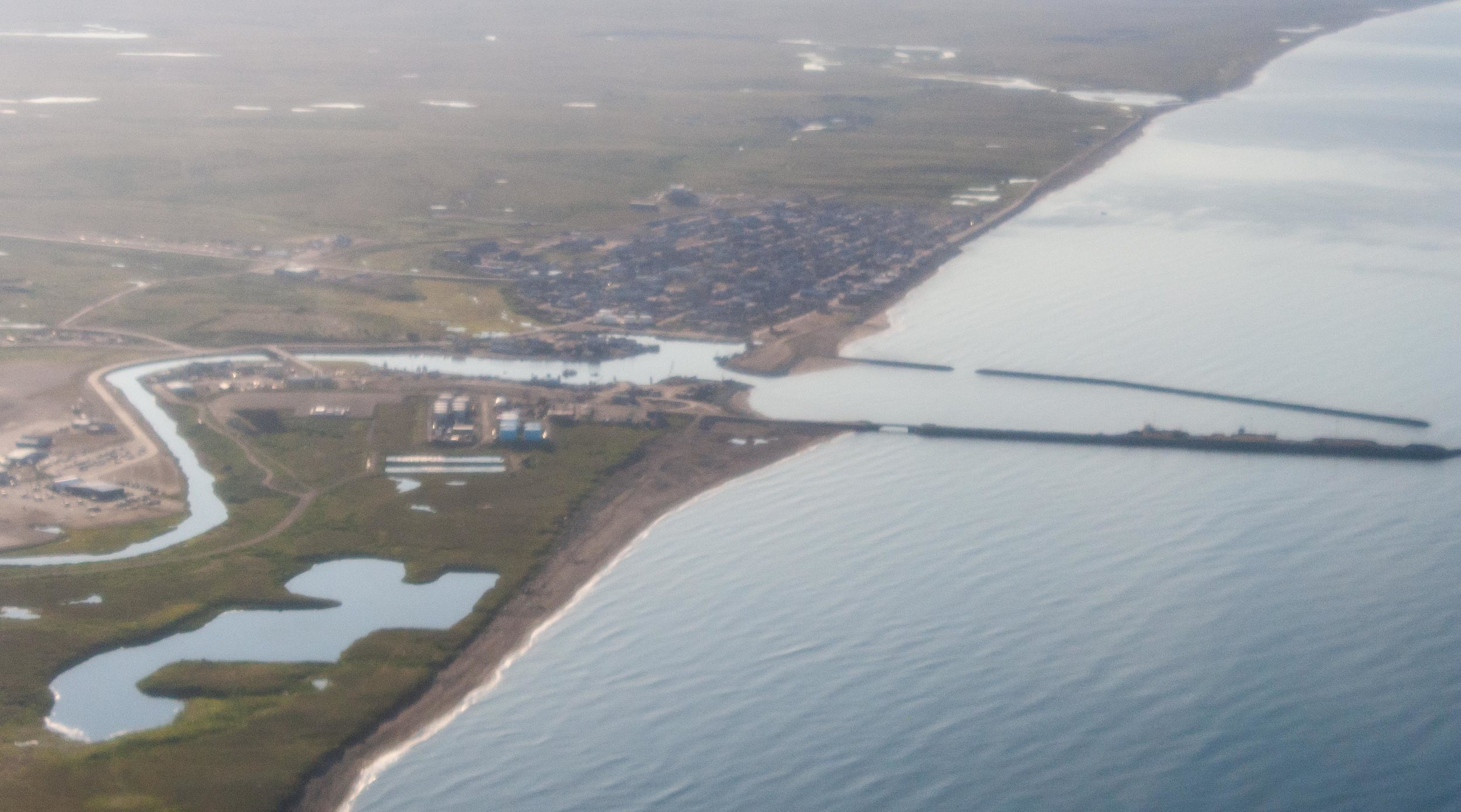 Crappy photo of Nome I took from the plane