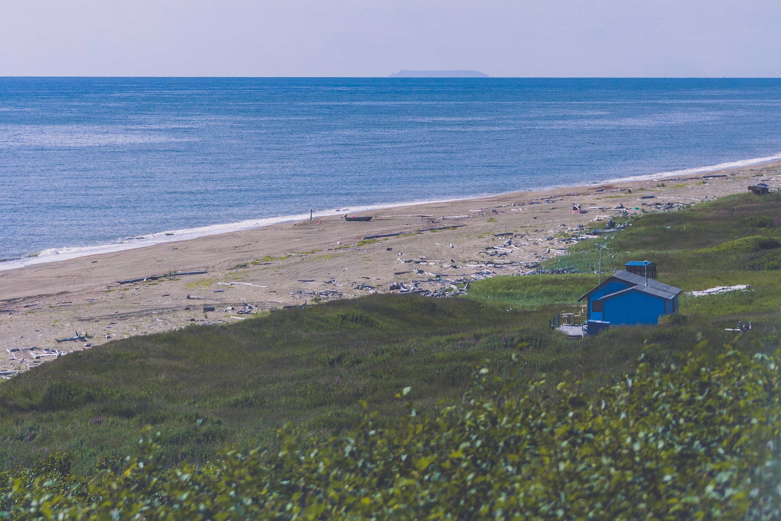 Sledge Island vid horisonten