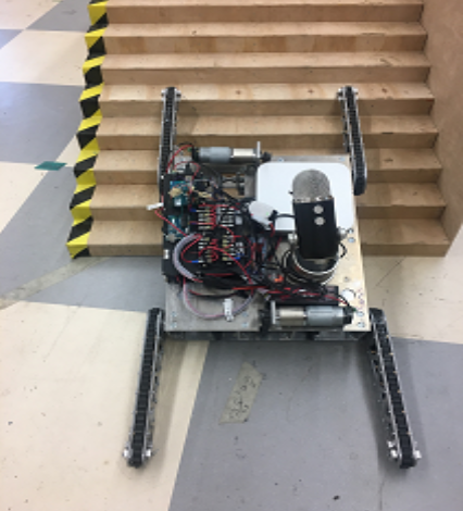 FIG 2. the robotic platform engages in stair-climbing behavior