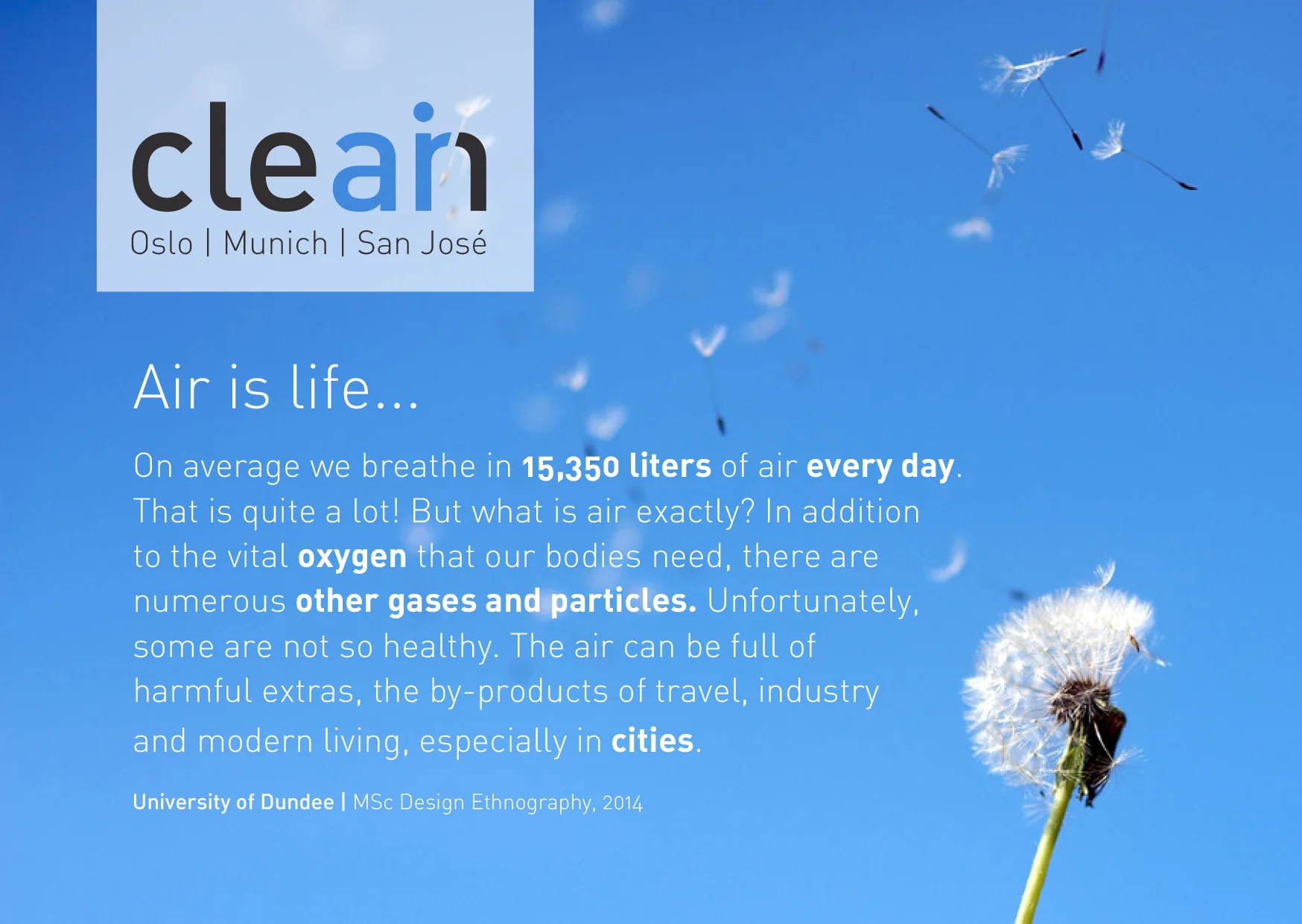 Recruitment flyer with project branding.