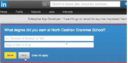 “You know (LinkedIn) always requires you to fill in your basic information, but&nbsp;some information you share here may be the same as you bank, security&nbsp;information.” (Mark, 22)