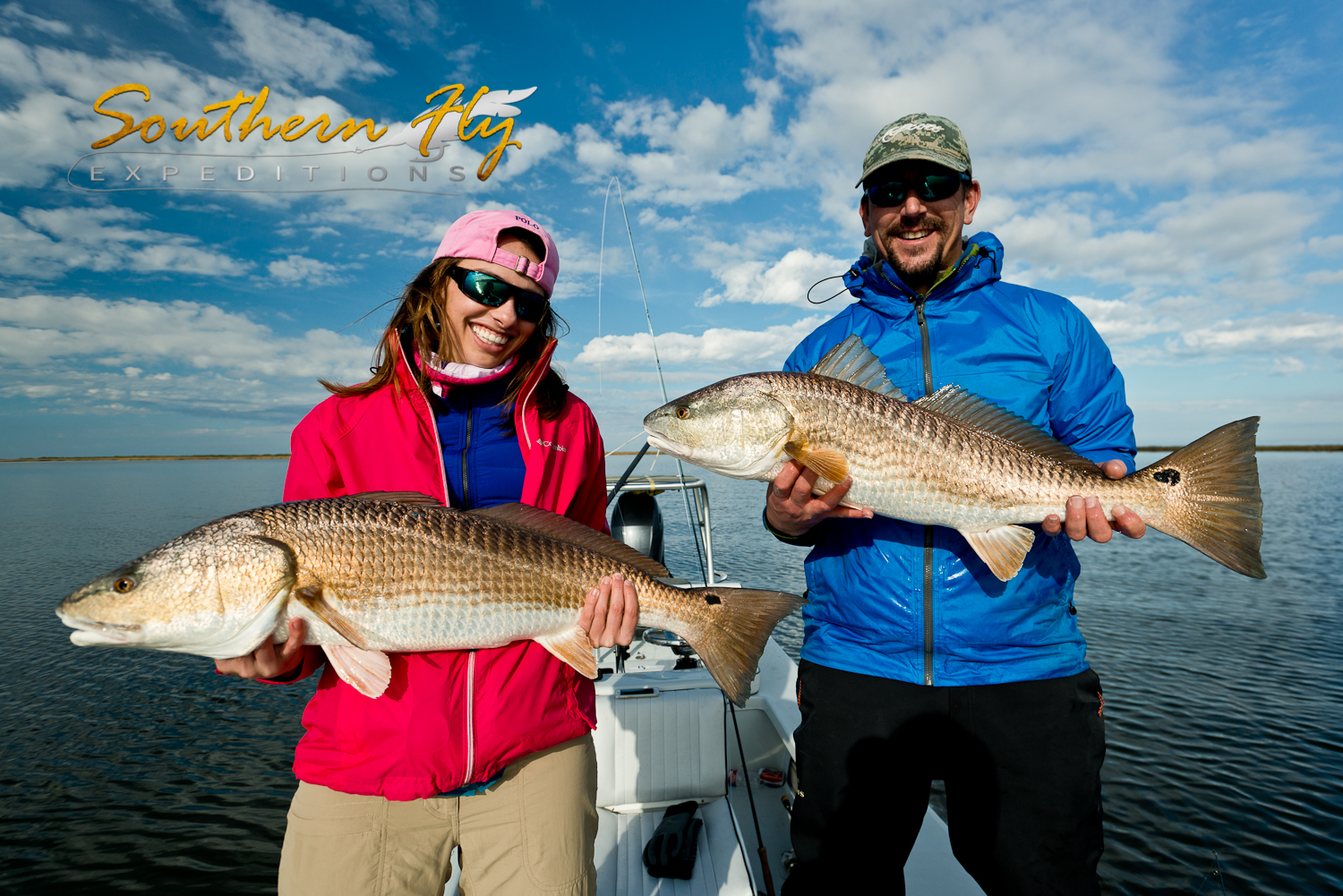 Fly-Fishing-New-Orleans-Louisiana-Marsh-Redfish-Double