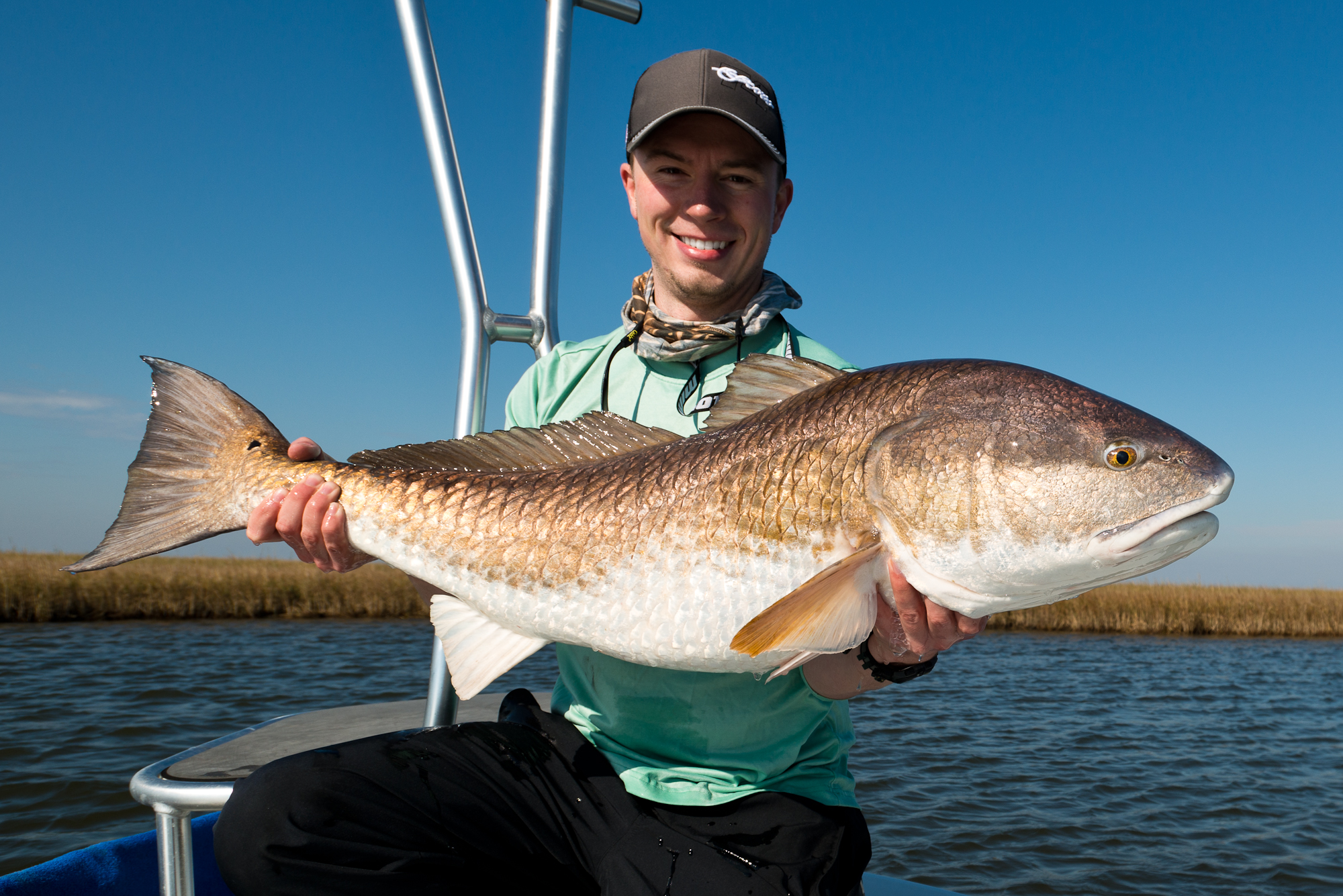 Captain Brandon Keck of Southern Fly Expeditions Fly Fishing for Redfish