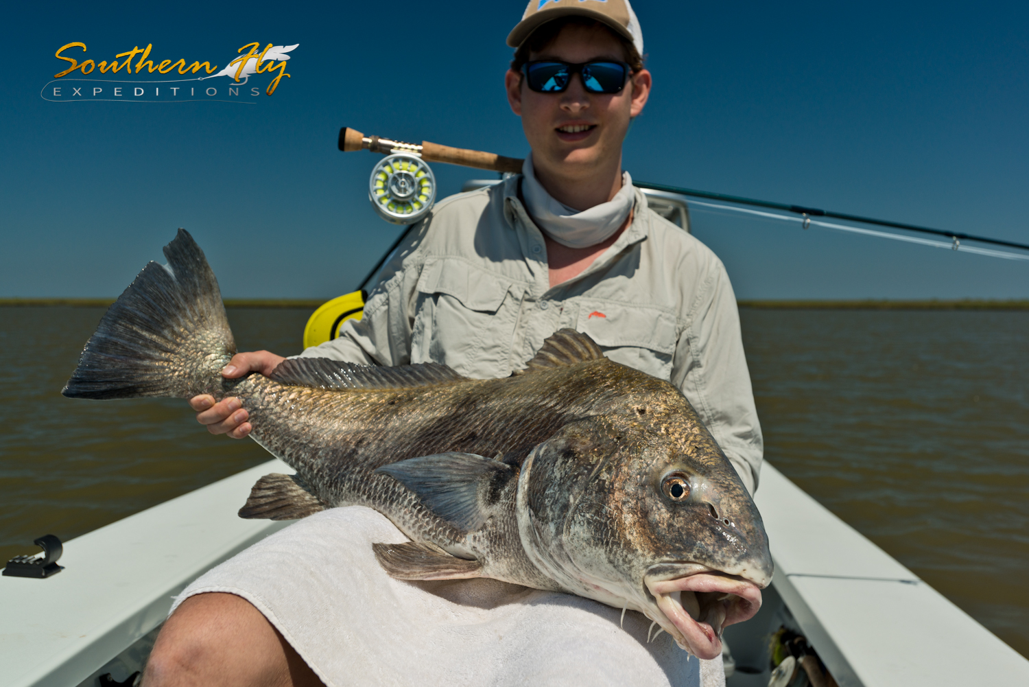 Fly Fishing for Black Drum New Orleans Louisiana with Captain Keck 