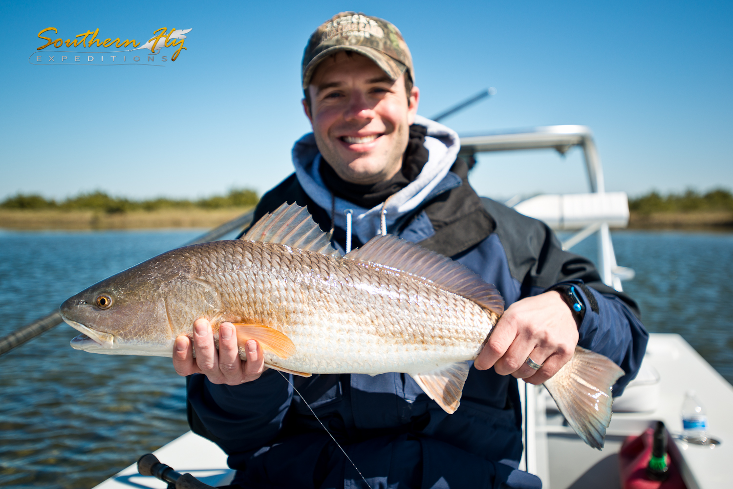 Skiff Red Fishing Louisiana New Orleans Fishing with Southern Fly Expeditions 
