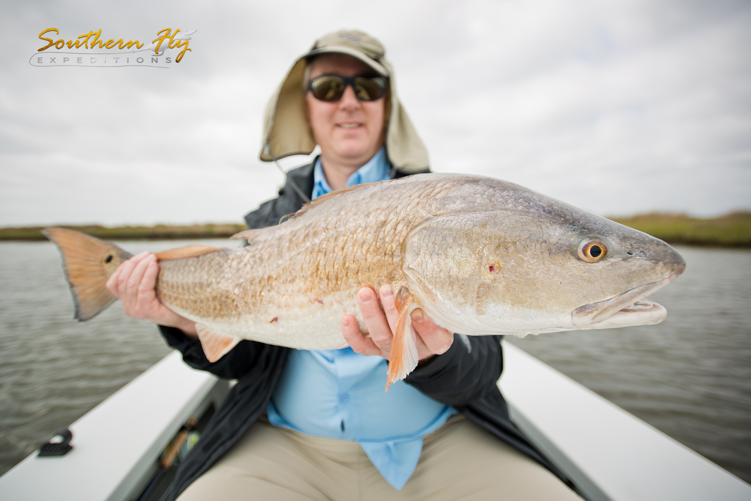 Louisiana Marsh Fly Fishing Redfish Fishing in New Orleans with Southern Fly Expeditions 